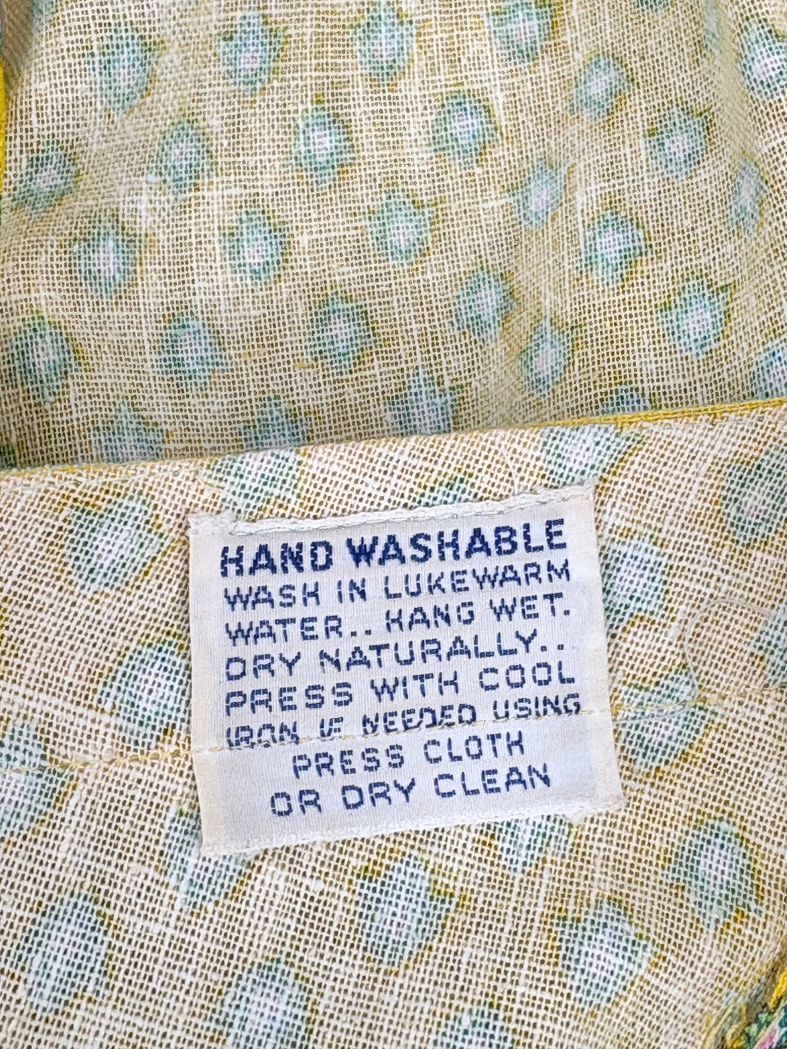 Lord & Taylor Vintage Mustard Yellow Patterned Column Dress - AU18/20