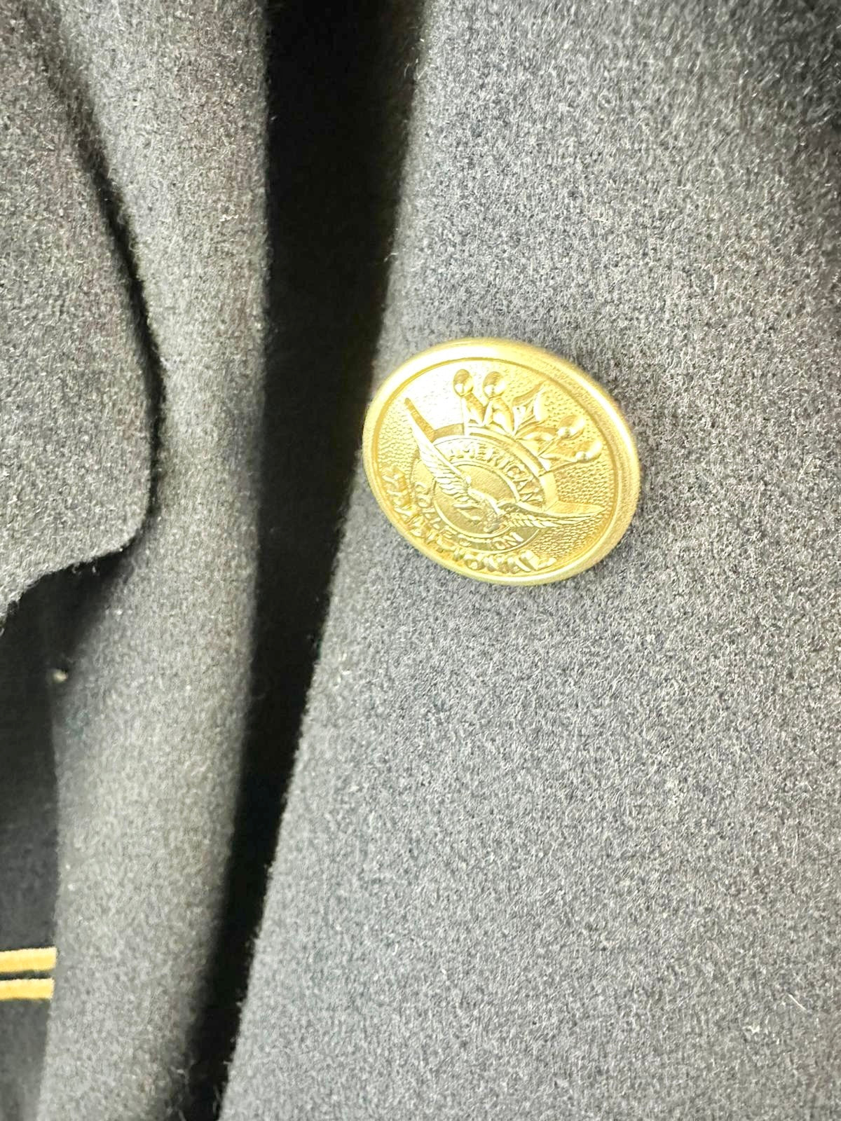 Vintage Crimson Military Coat  - L