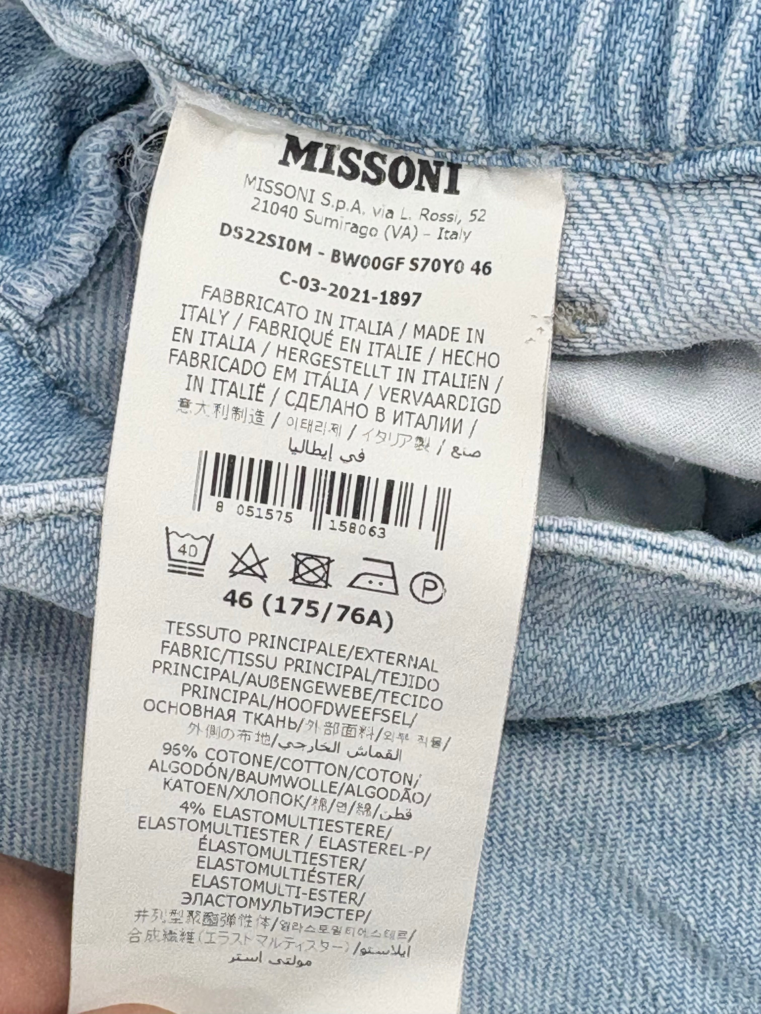 Missoni Washed Blue Straight-Leg Jeans - AU14