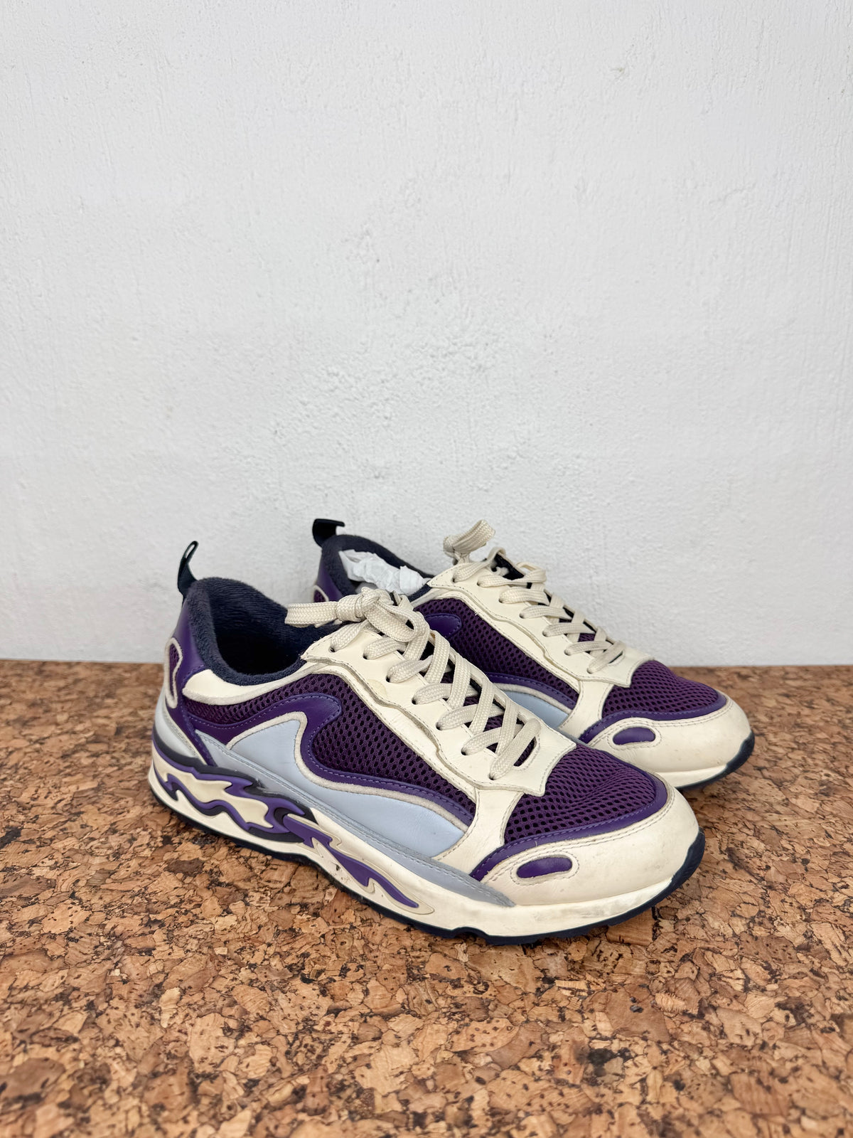 Sandro White & Violet & Periwinkle 'Flame' Sneakers - EU39