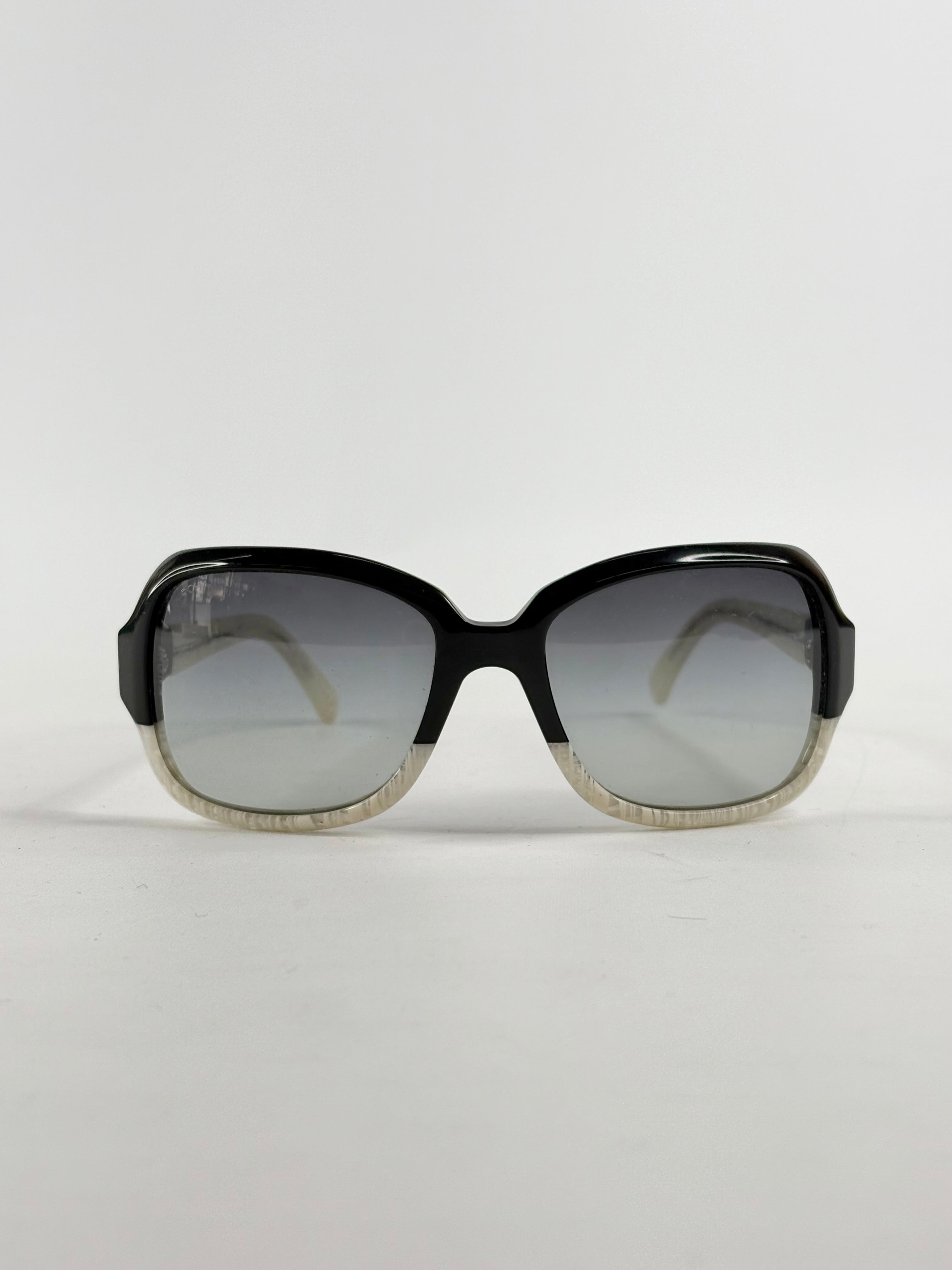 Chanel 5177 CC-Logo Black & White Sunglasses