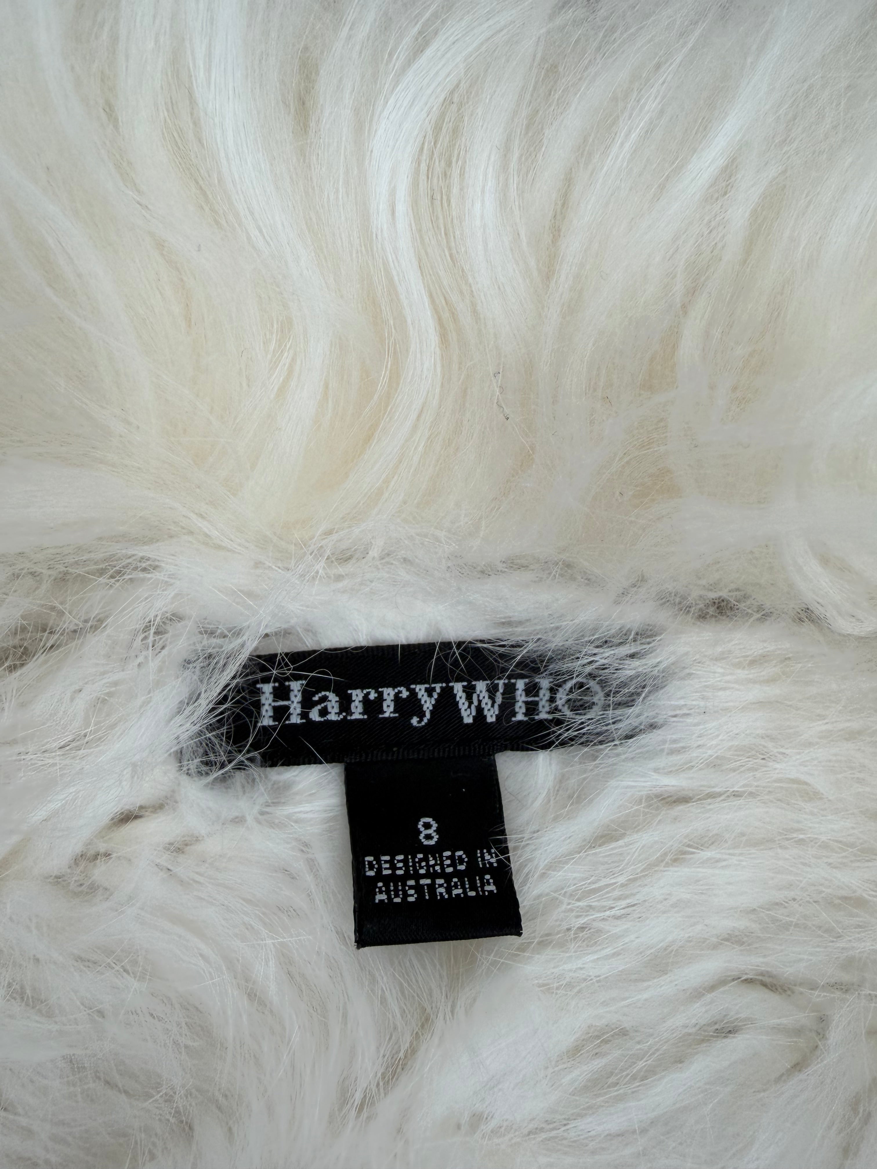 Harry Who White Rabbit Fur Crop cardigan - AU8