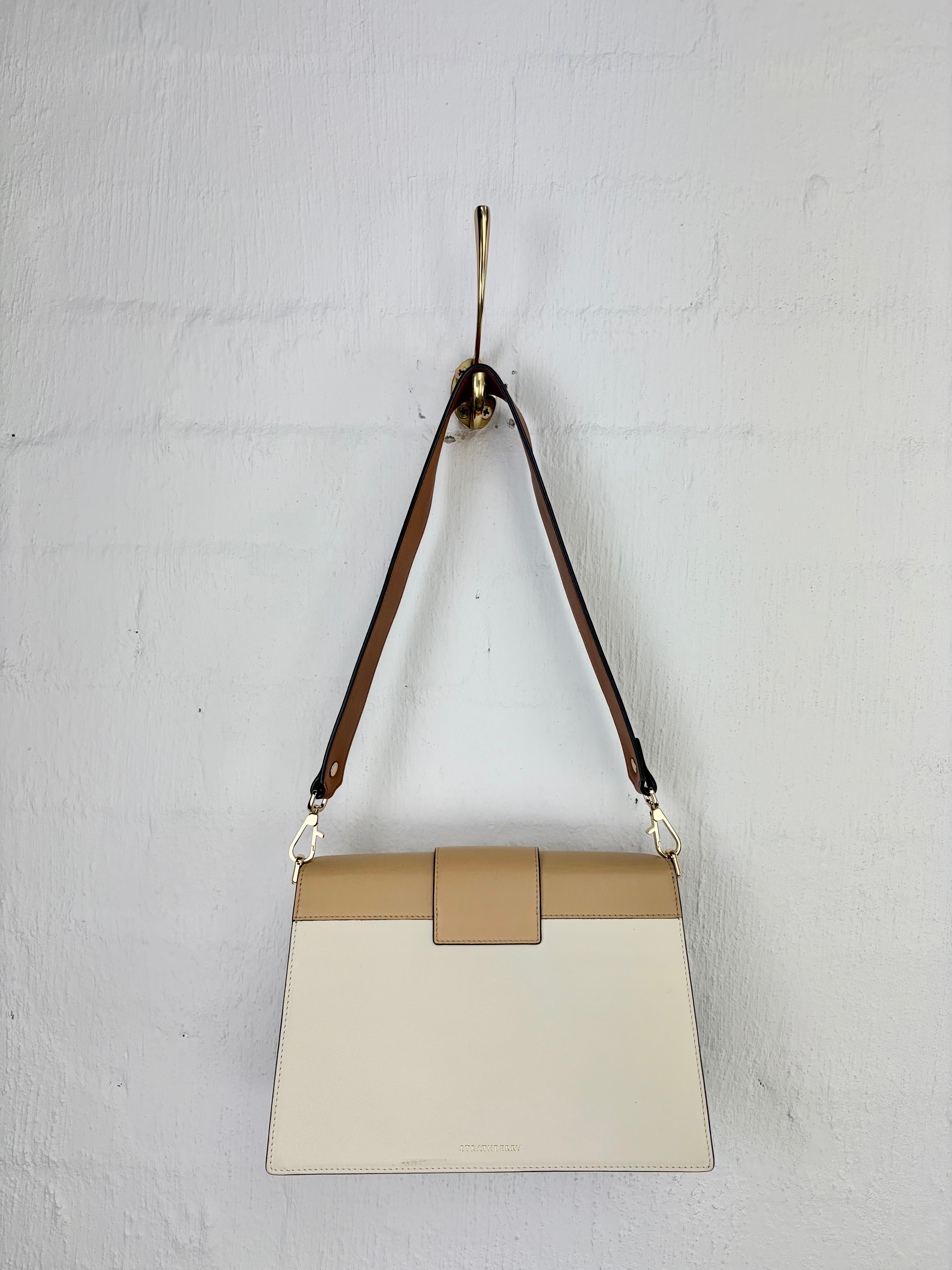 Strathberry Two-tone Leather Top Handle & Cross Body Bag