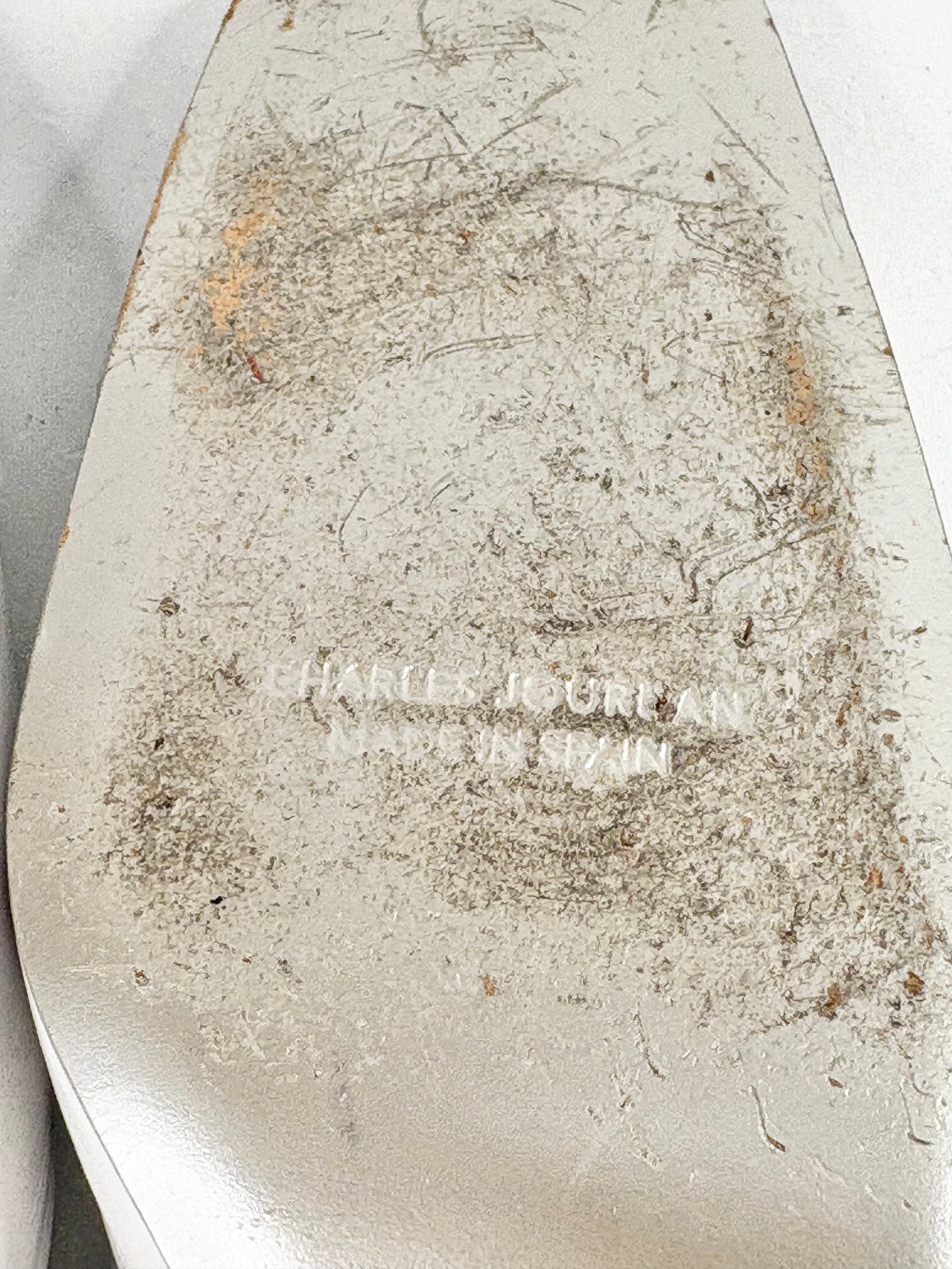 Charles Jourdan Black, White & Silver Leather Sandals - EU41