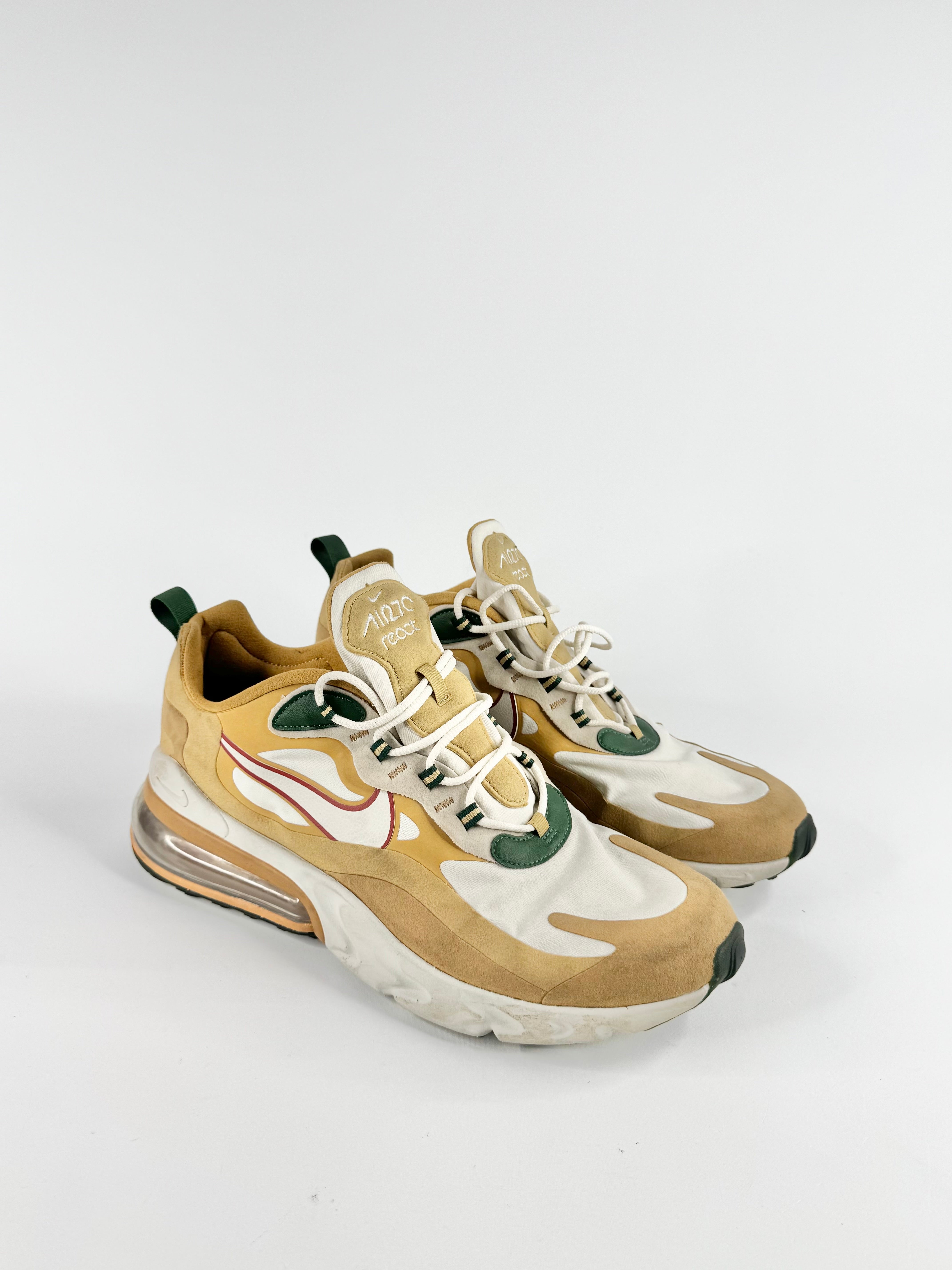 Nike Air Max 270 React Reggae Gold & Wheat Sneakers - EU46