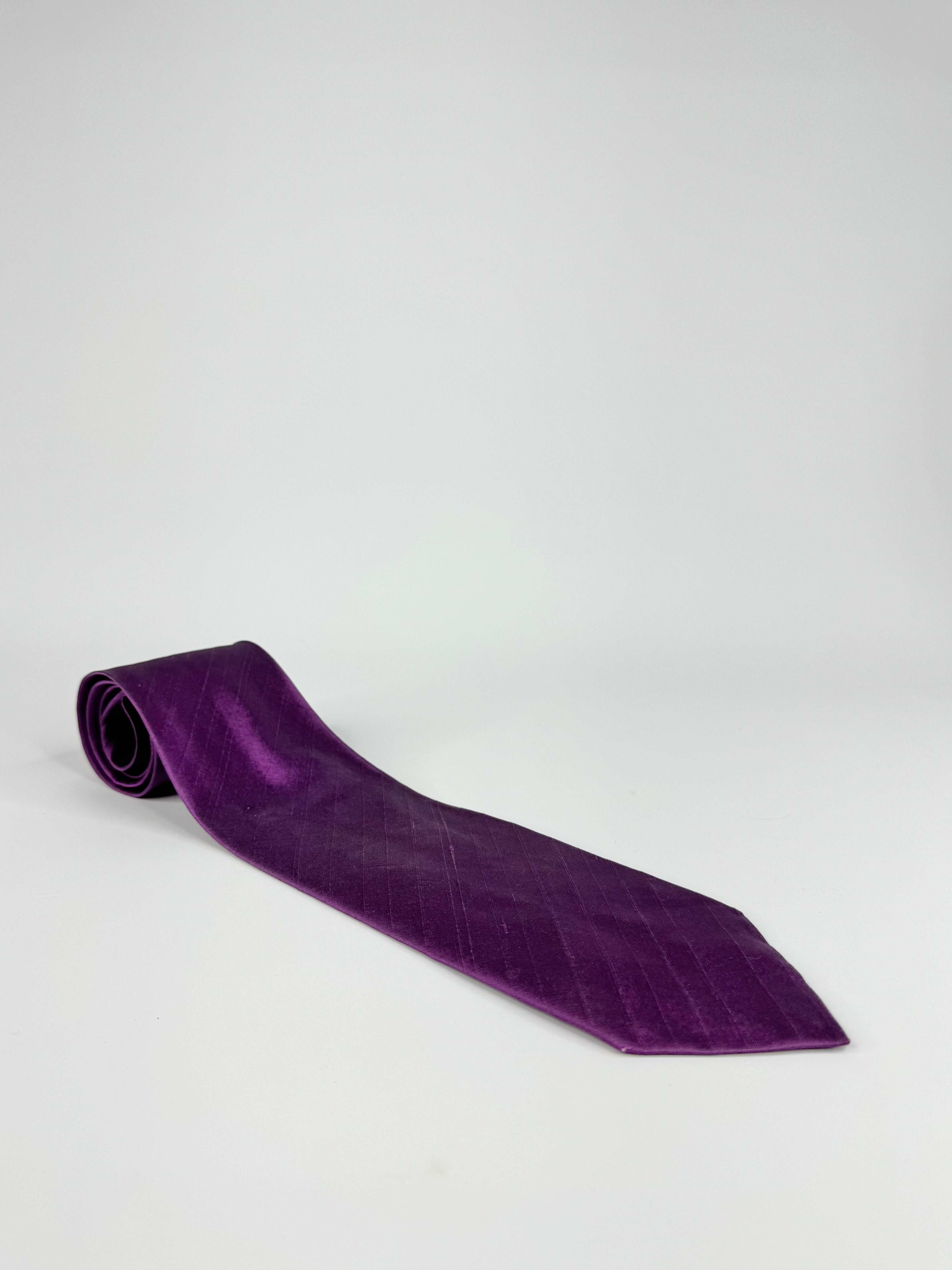 Dolce & Gabbana Violet Raw Silk Tie