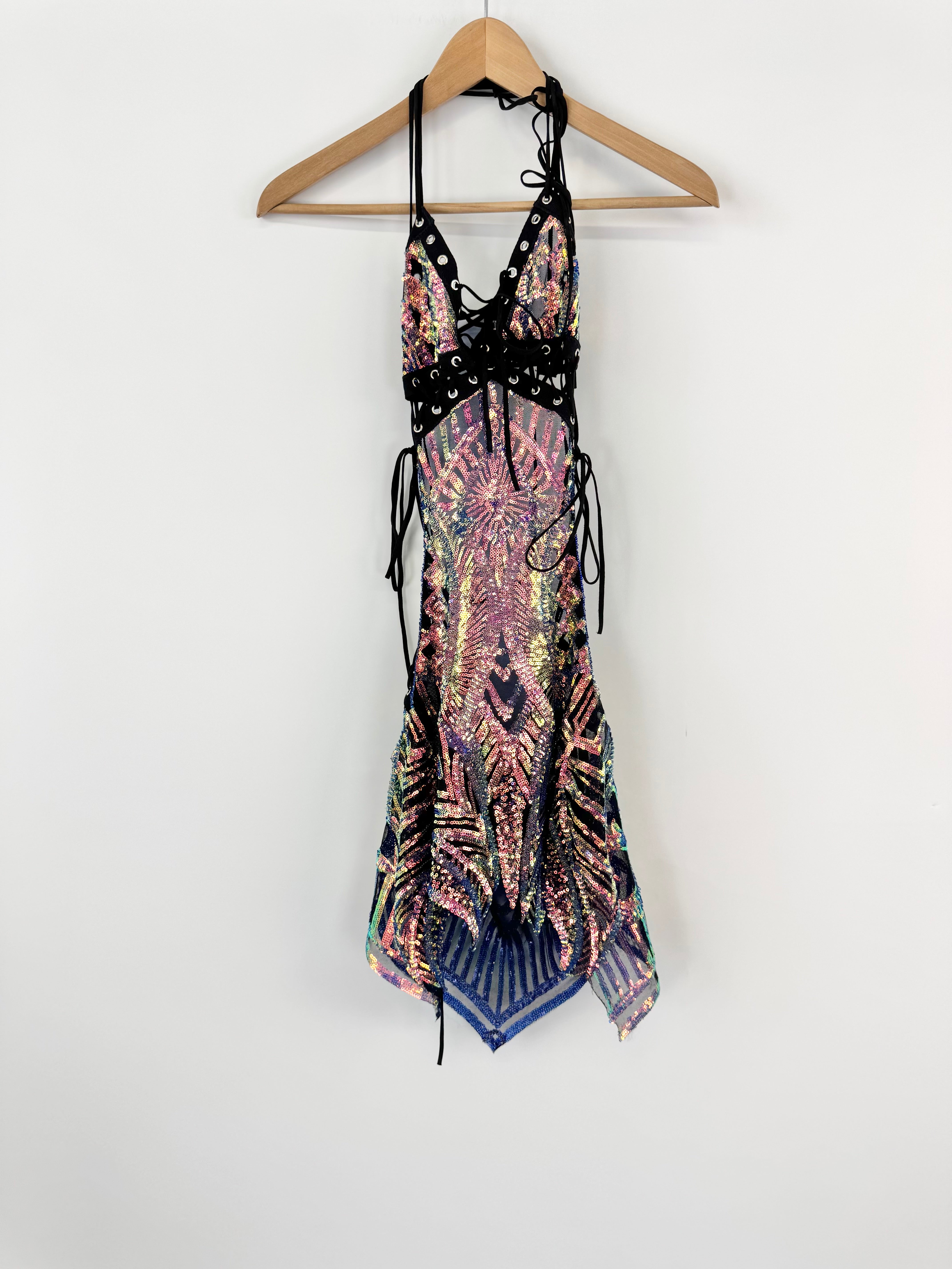 Disco Lemonade/Vanishing Fey Sequined Dress & Arm Warmers Set - AU8