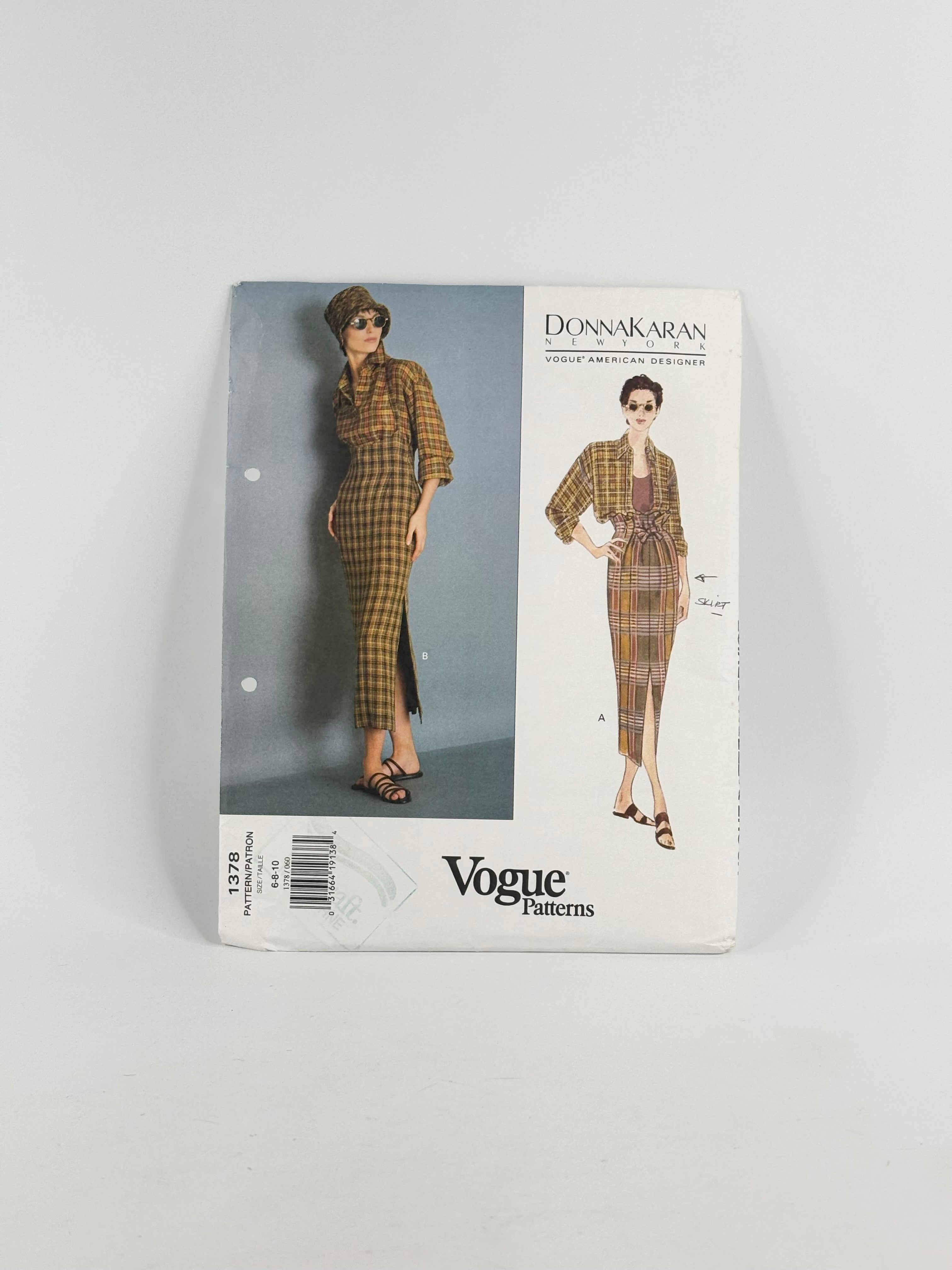 Vogue American Designer Donna Karan NY Dress, Shirt & Pants: No. 1378 - Size 6/10