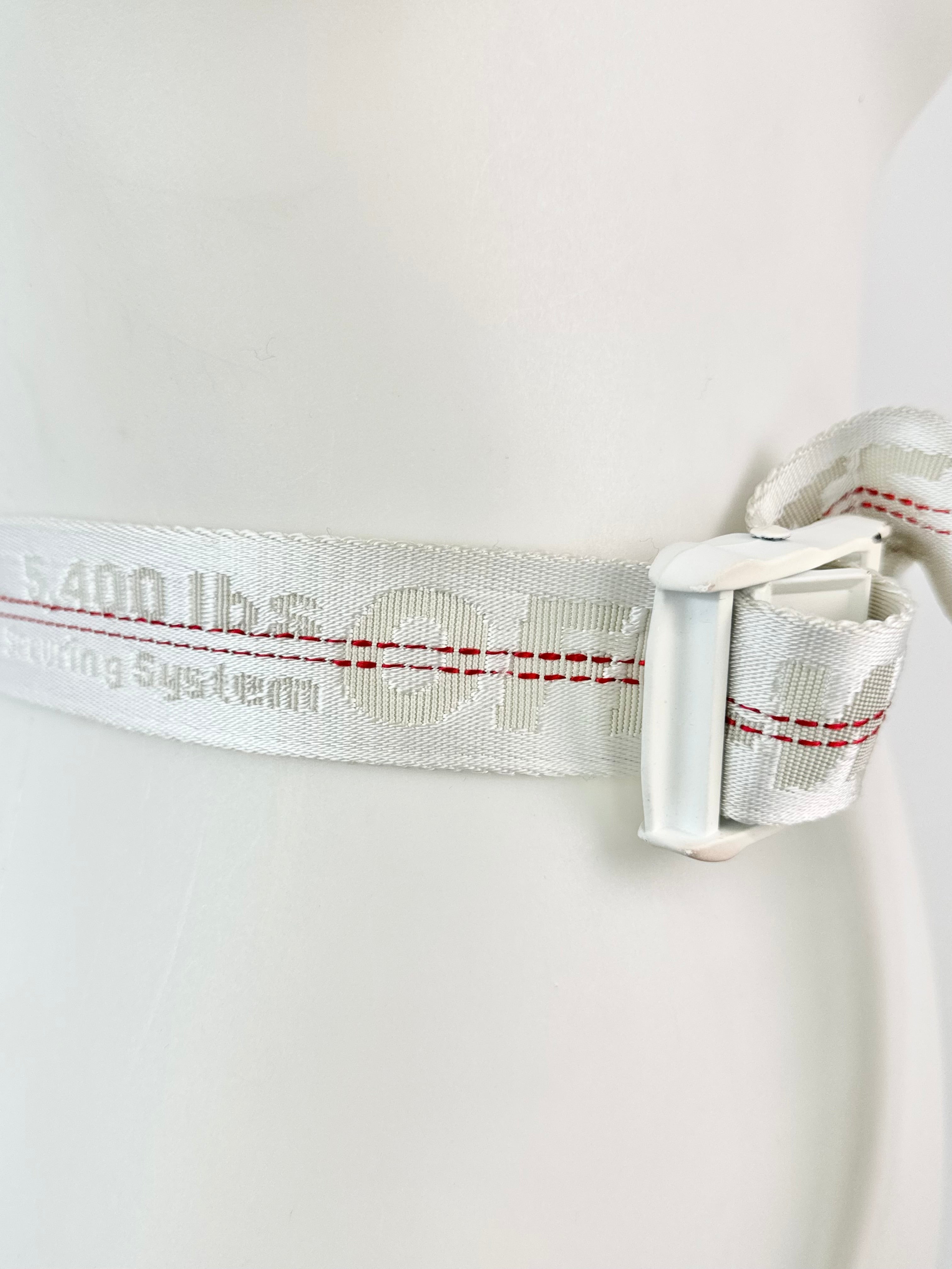 Off-White White & Red Industrial XL Belt