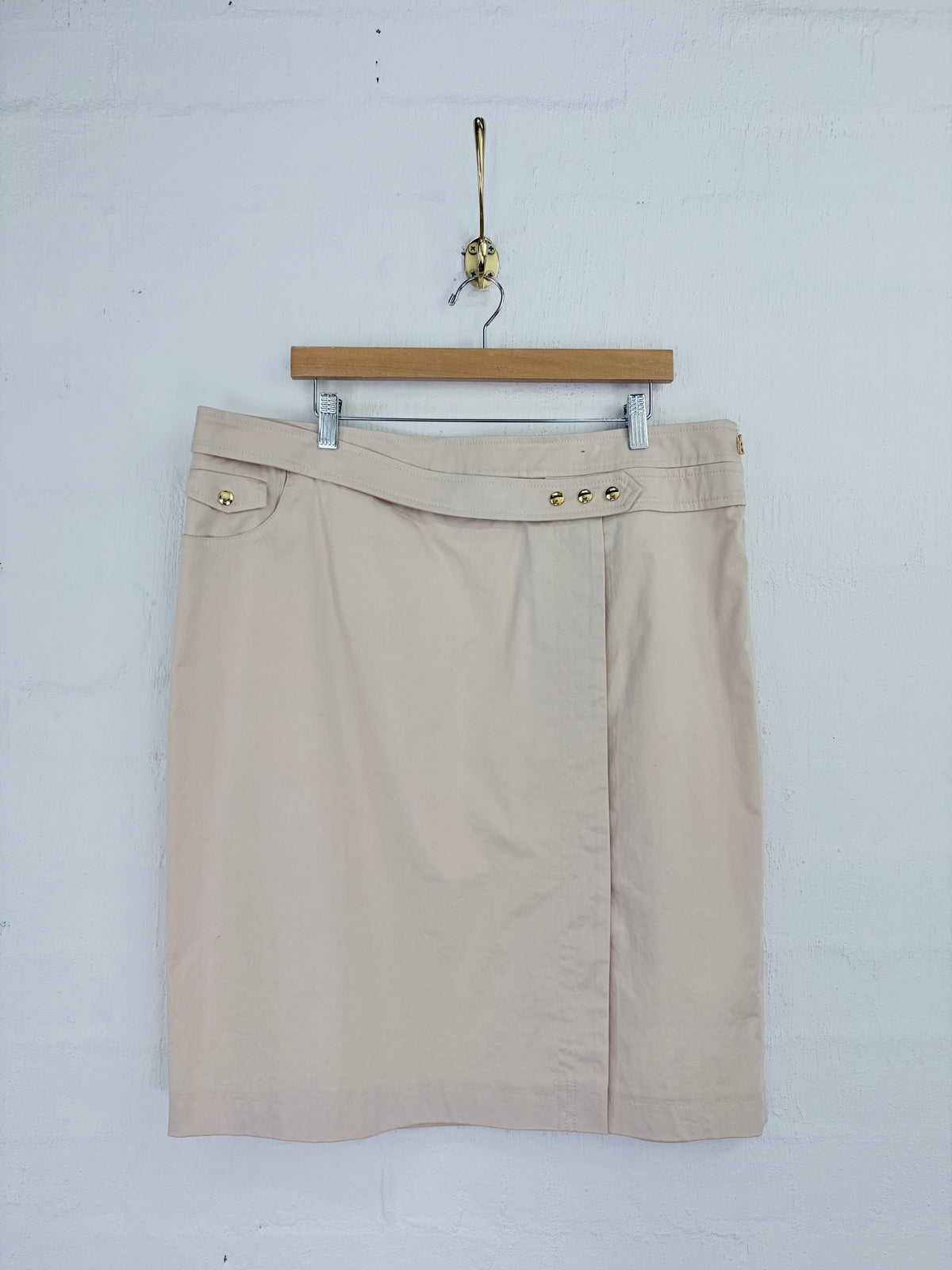 Bogner Beige Pencil Skirt - AU18/20