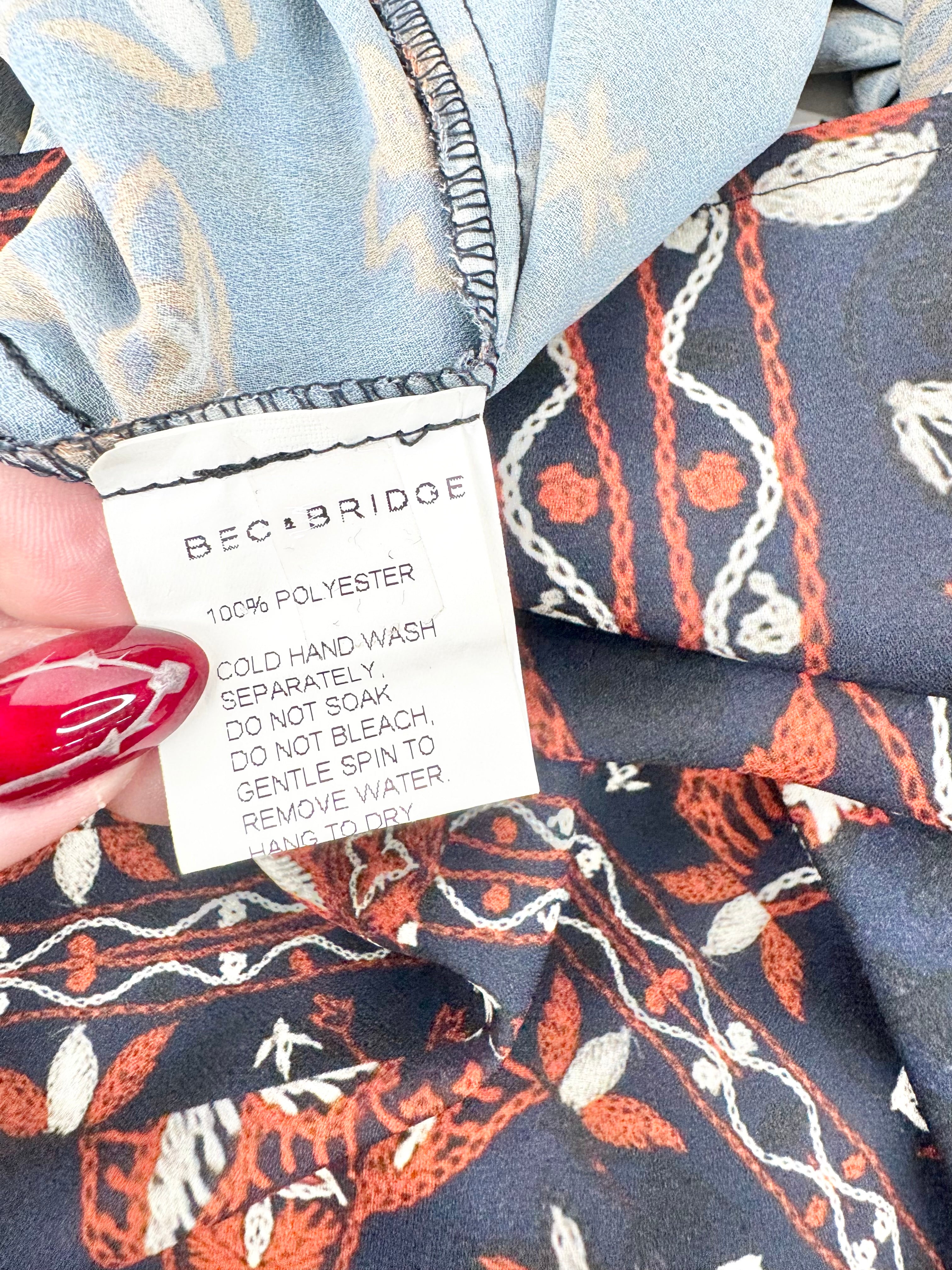 Bec + Bridge Navy Patterned Playsuit - AU6