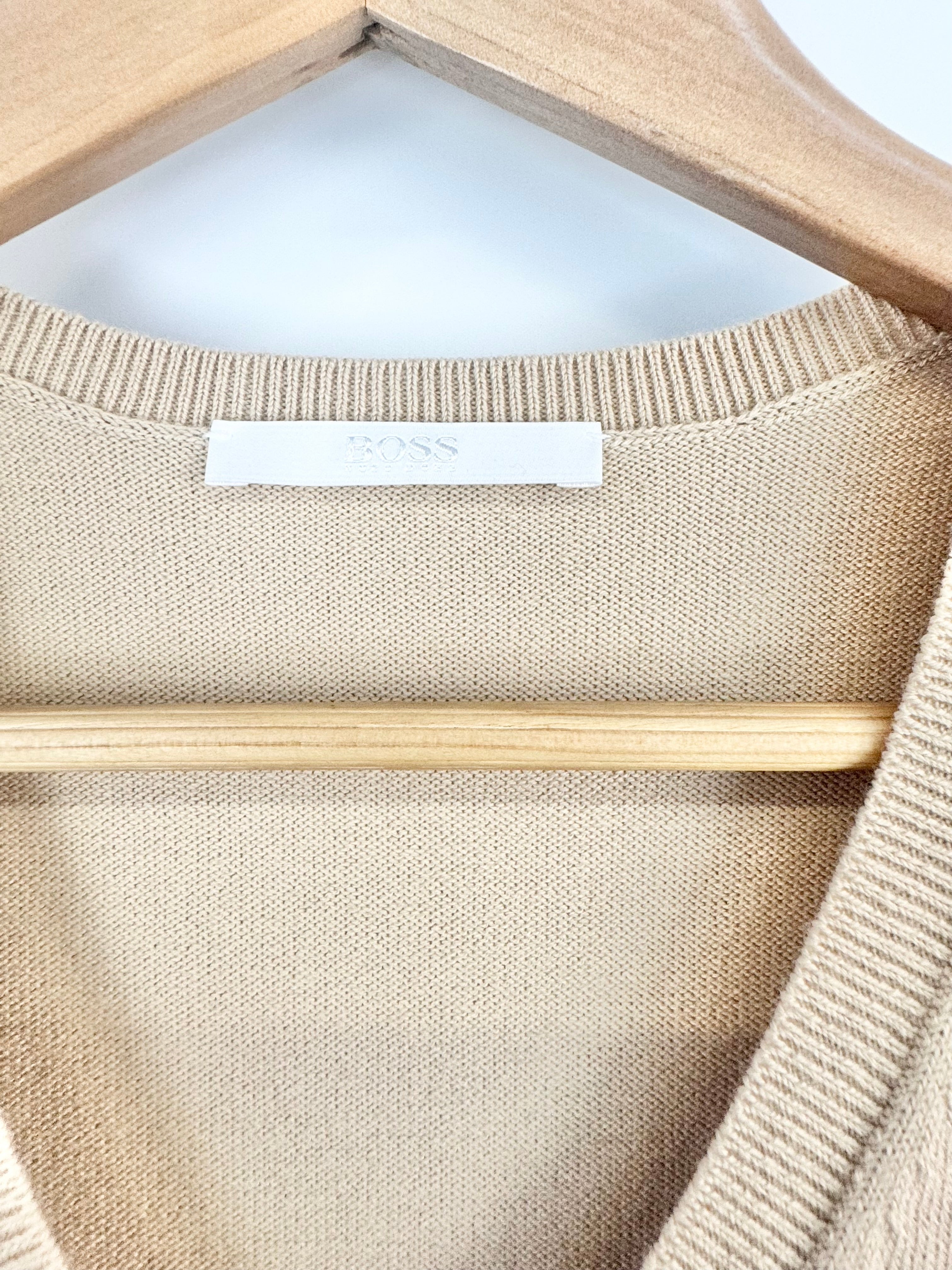 Hugo Boss Biege V-Neck Dress - AU8/10