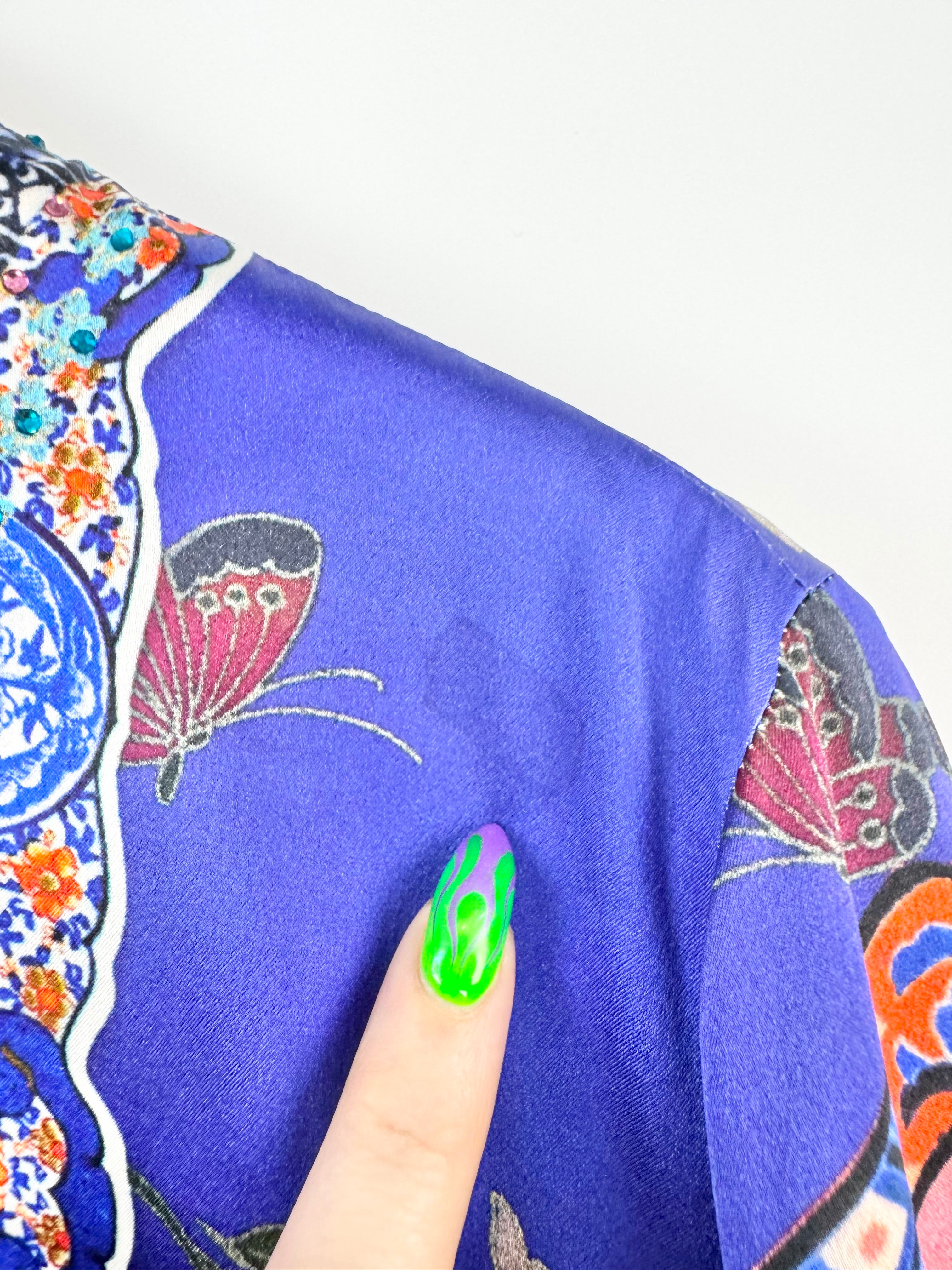 Camilla Blue 'Saturn Sister' Silk Bomber Jacket - AU10/12