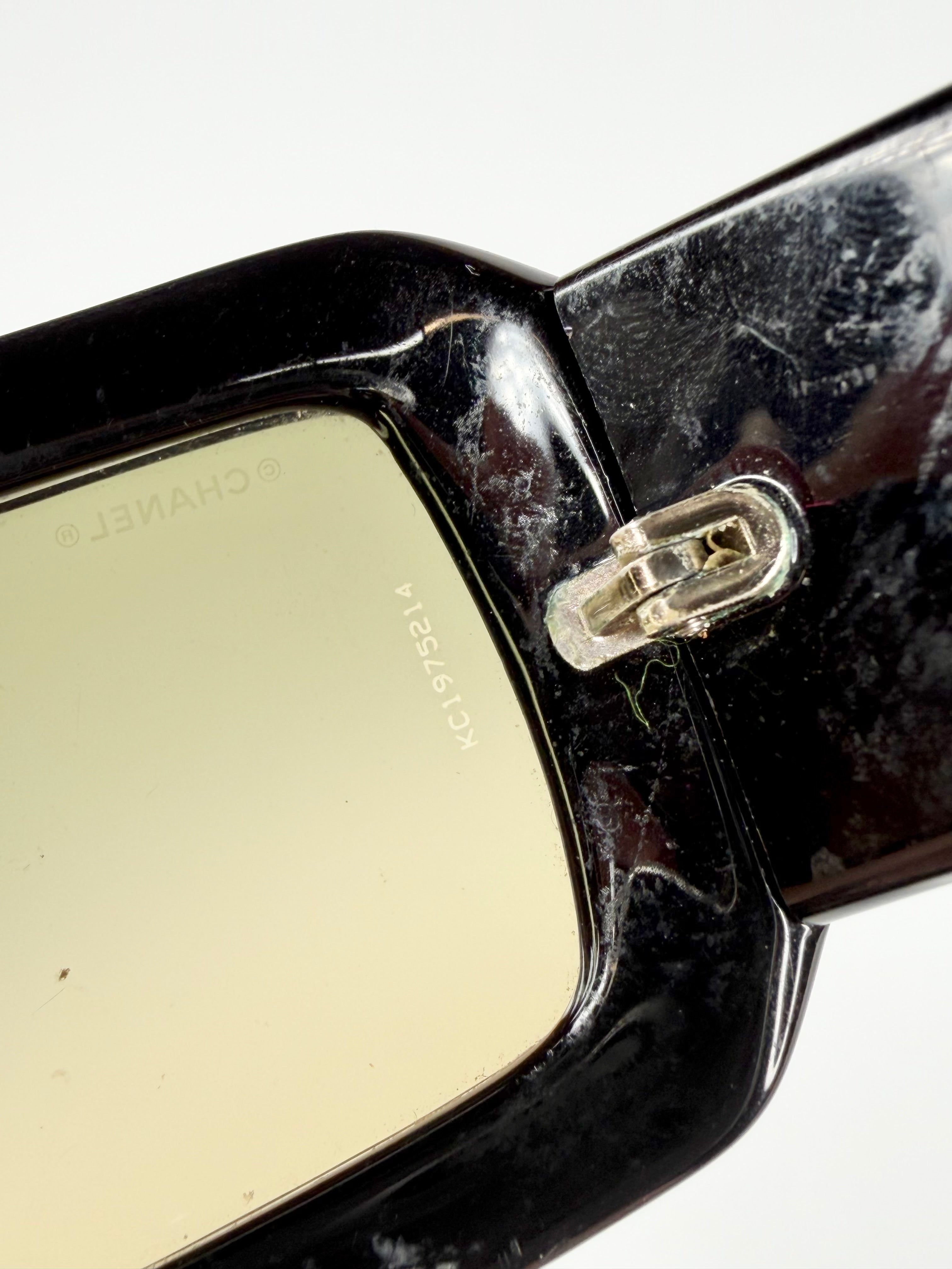 Chanel Mother of Pearl Detail Black Sunglasses