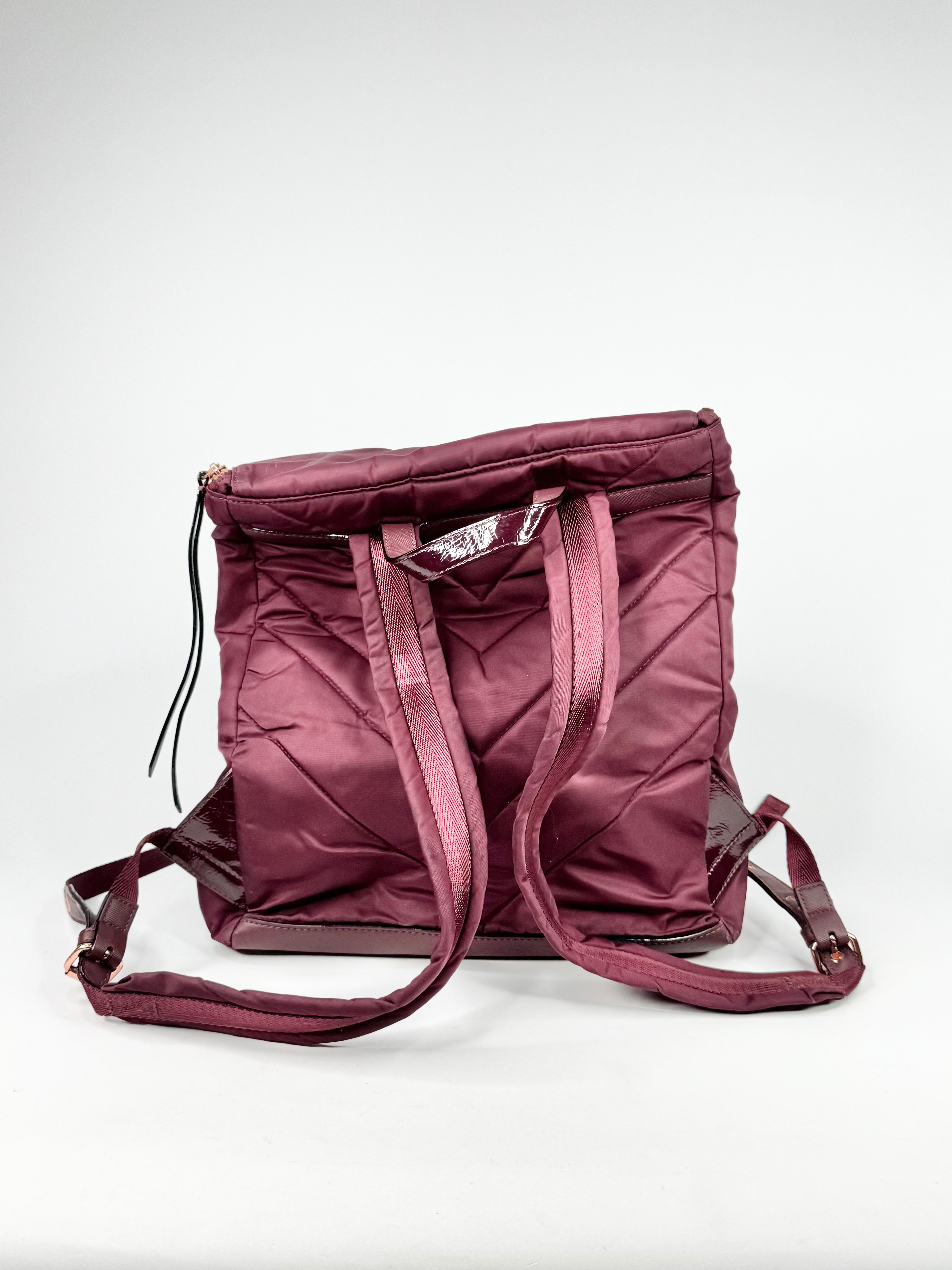 Mimco Wine Red Nylon Backpack