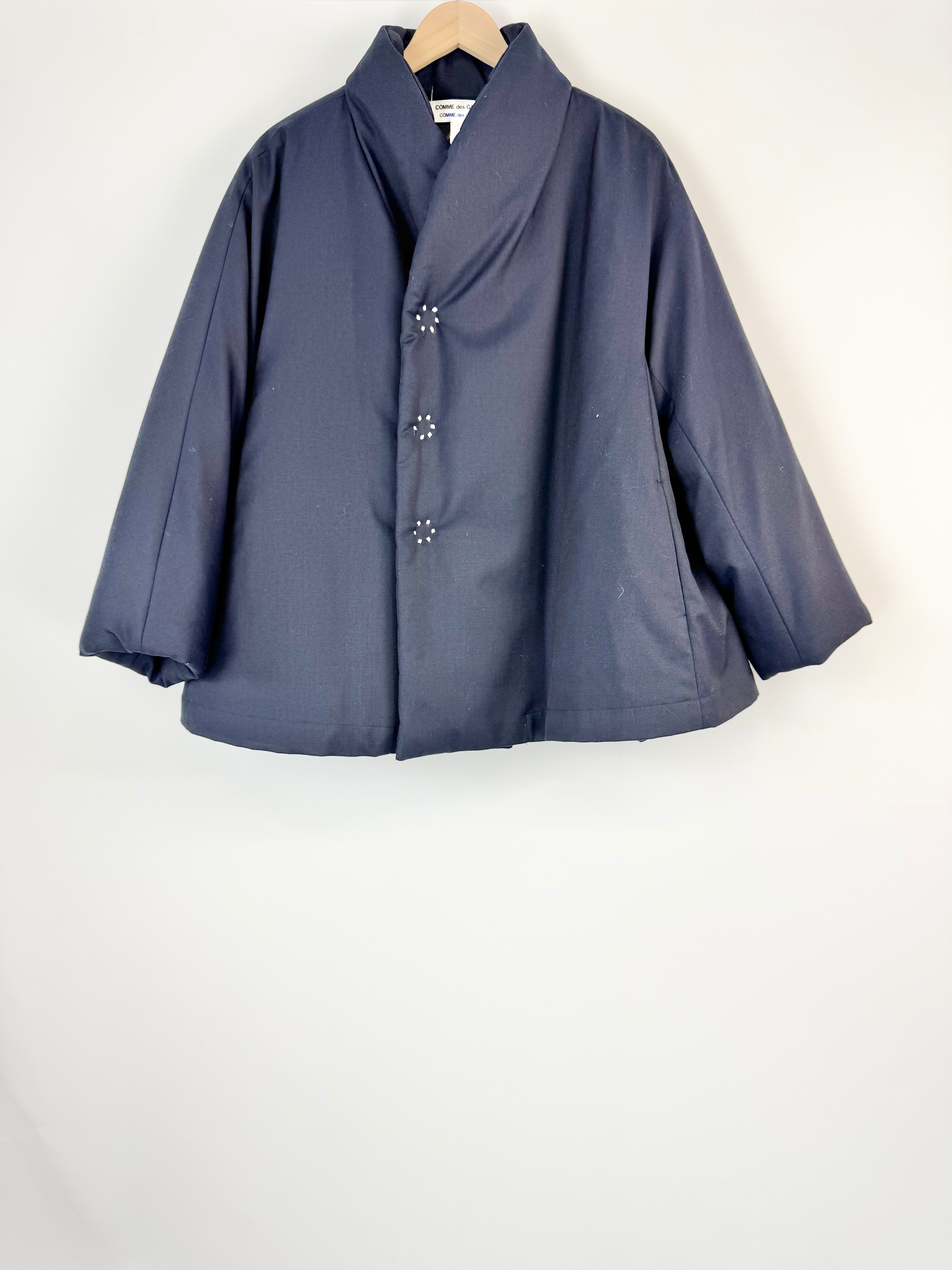 Comme des Garcons Navy Double Breasted Puffer Jacket Size - AU8/10