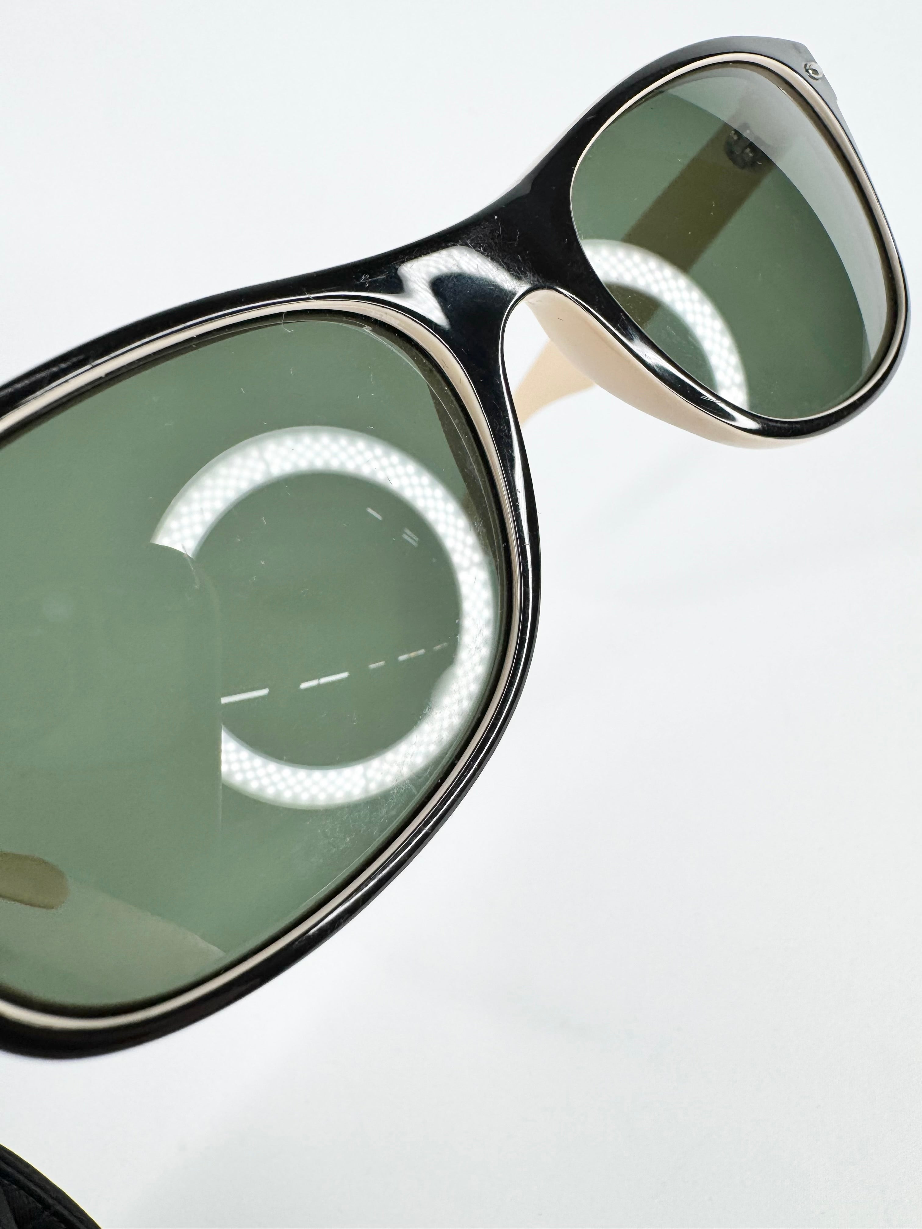 Ray Ban Black and Cream 'New Wayfarer' Sunglasses