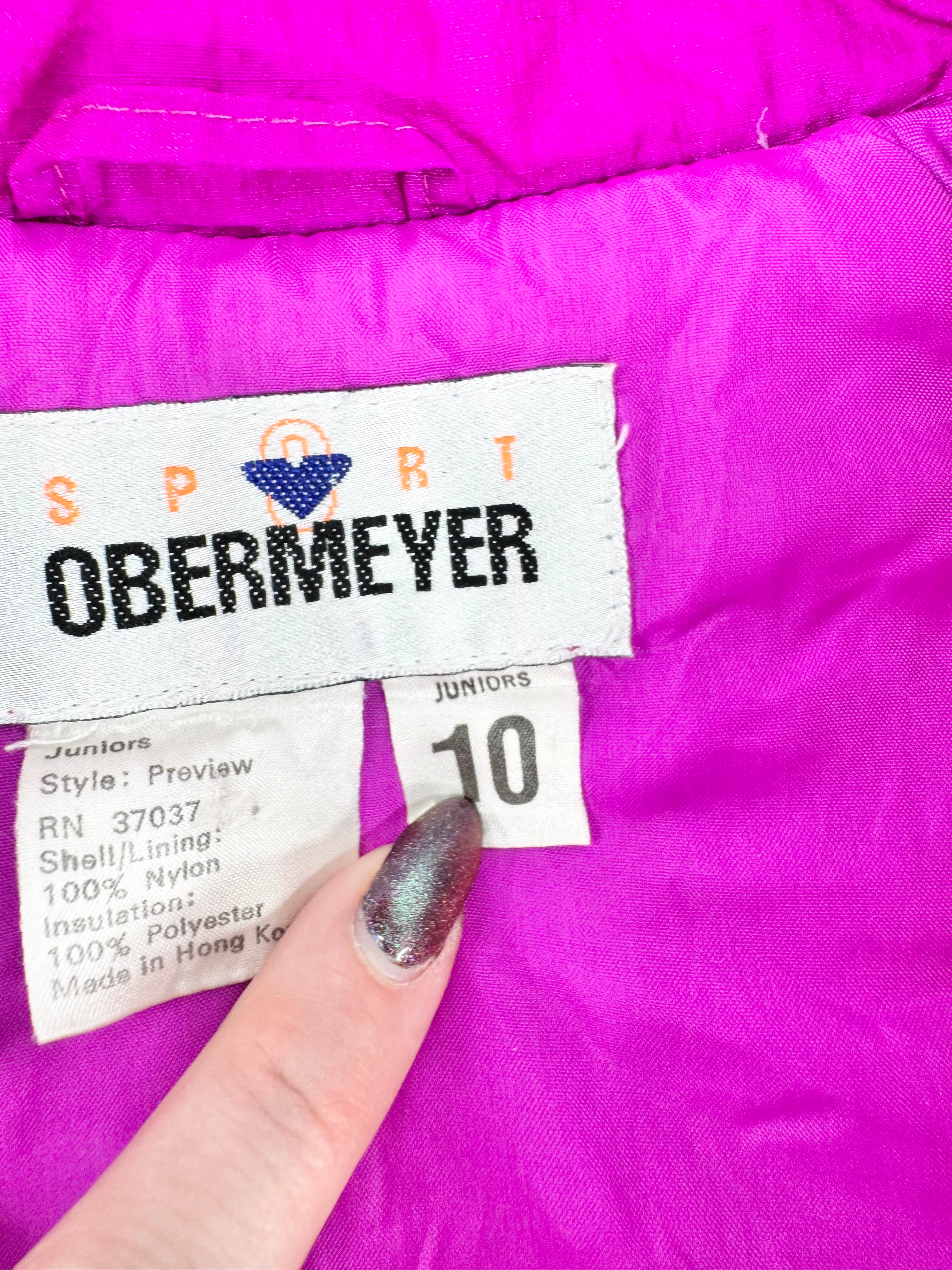 Obermeyer Bright Pink Orange and Purple Waterproof Parker - Child 10