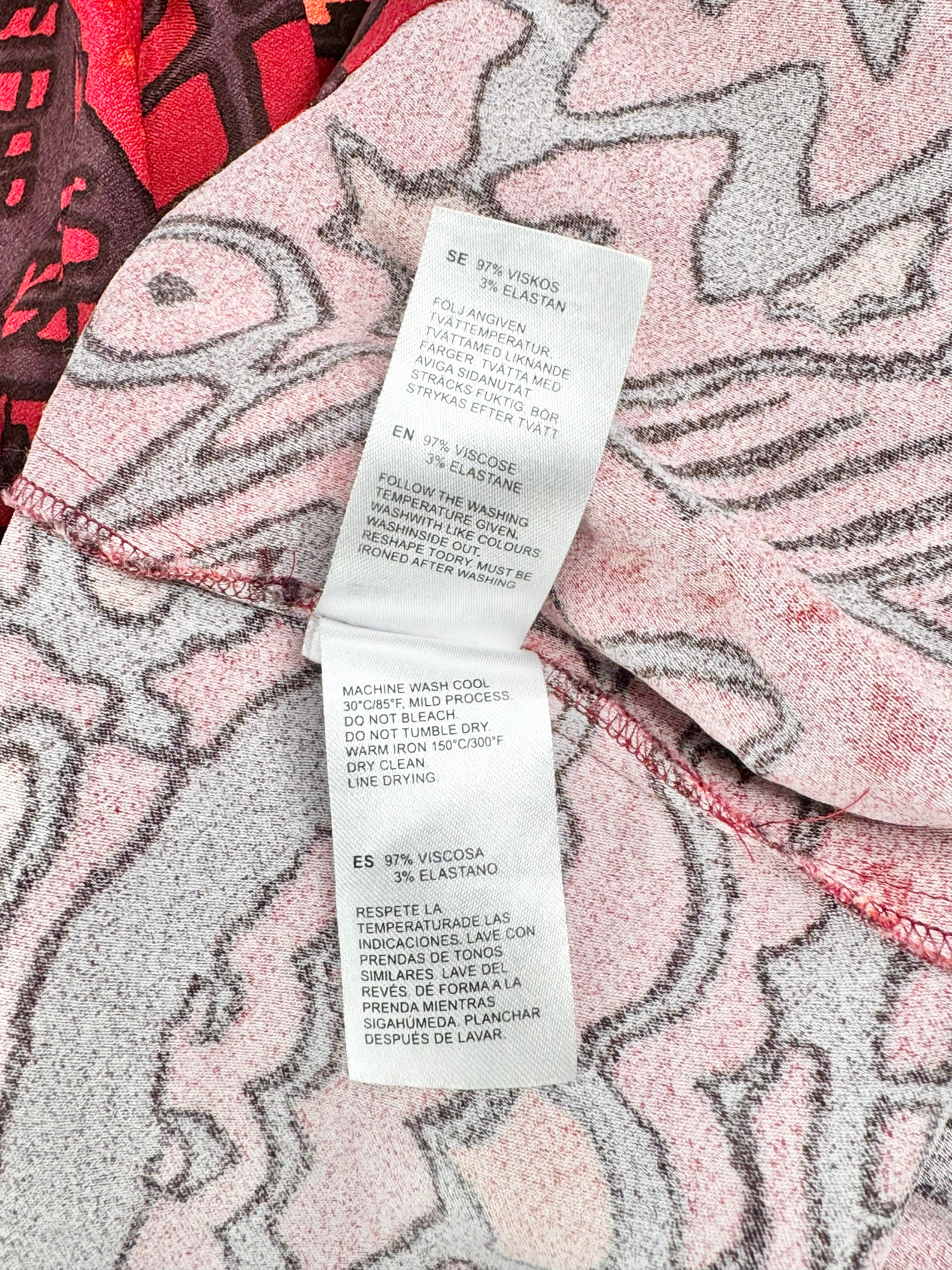Marimekko 'Titti Mekko' Deep Red Shift Dress - AU10/12