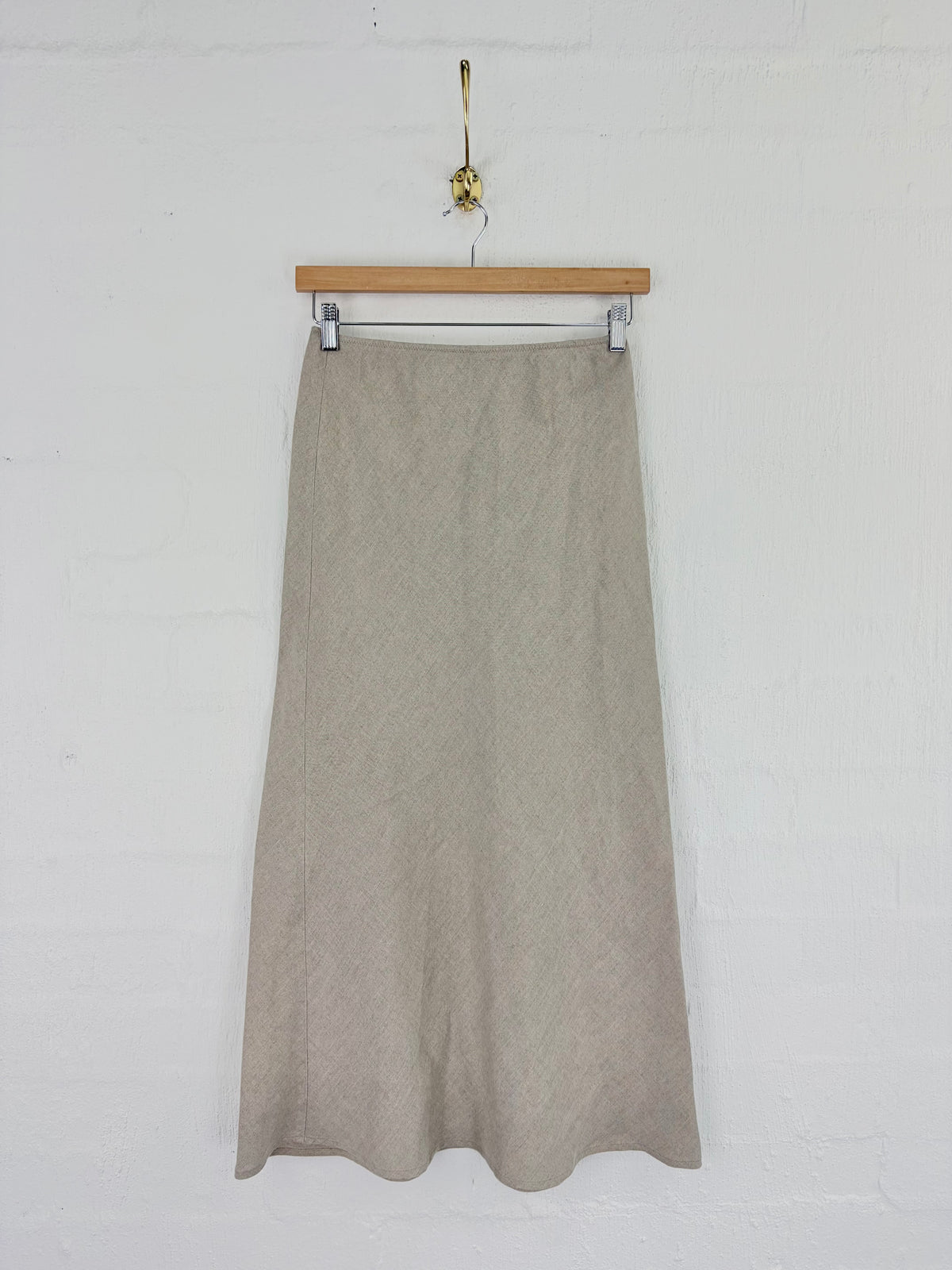 Agnès B. Grey Linen A-Line Skirt - AU10