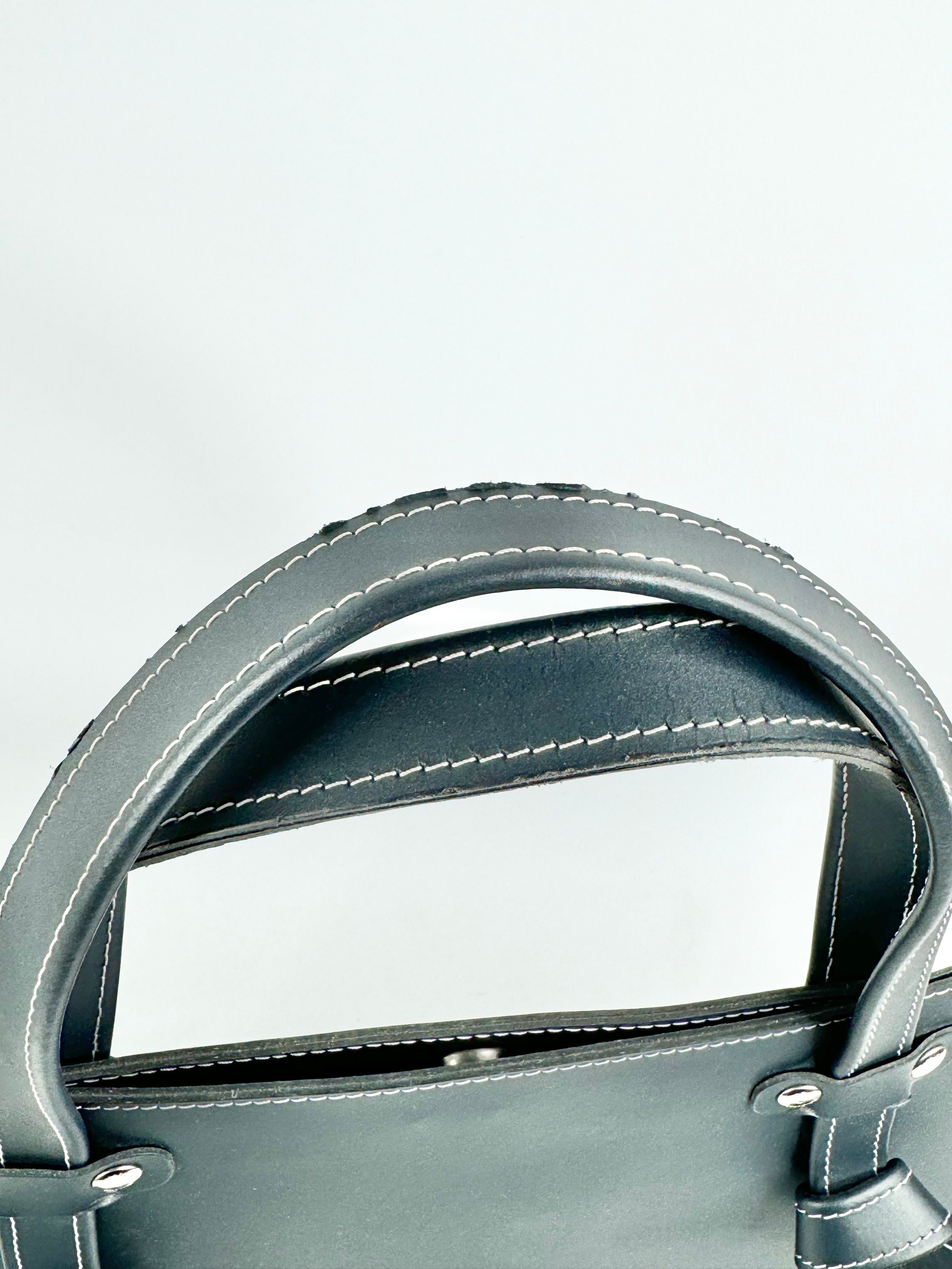 Almini Milano Slate Grey Shoulder Bag