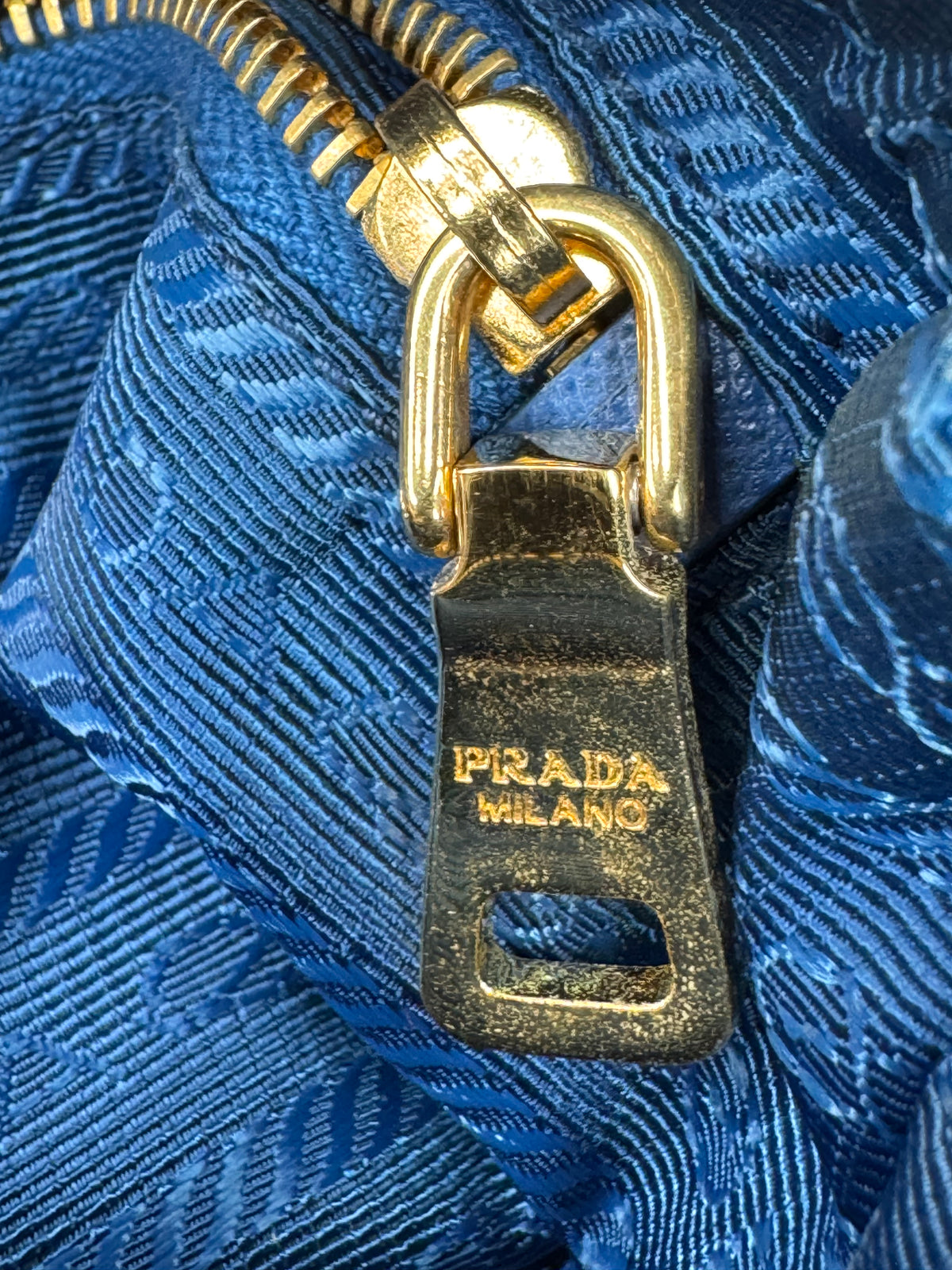Prada Azzurro Nylon Wristlet