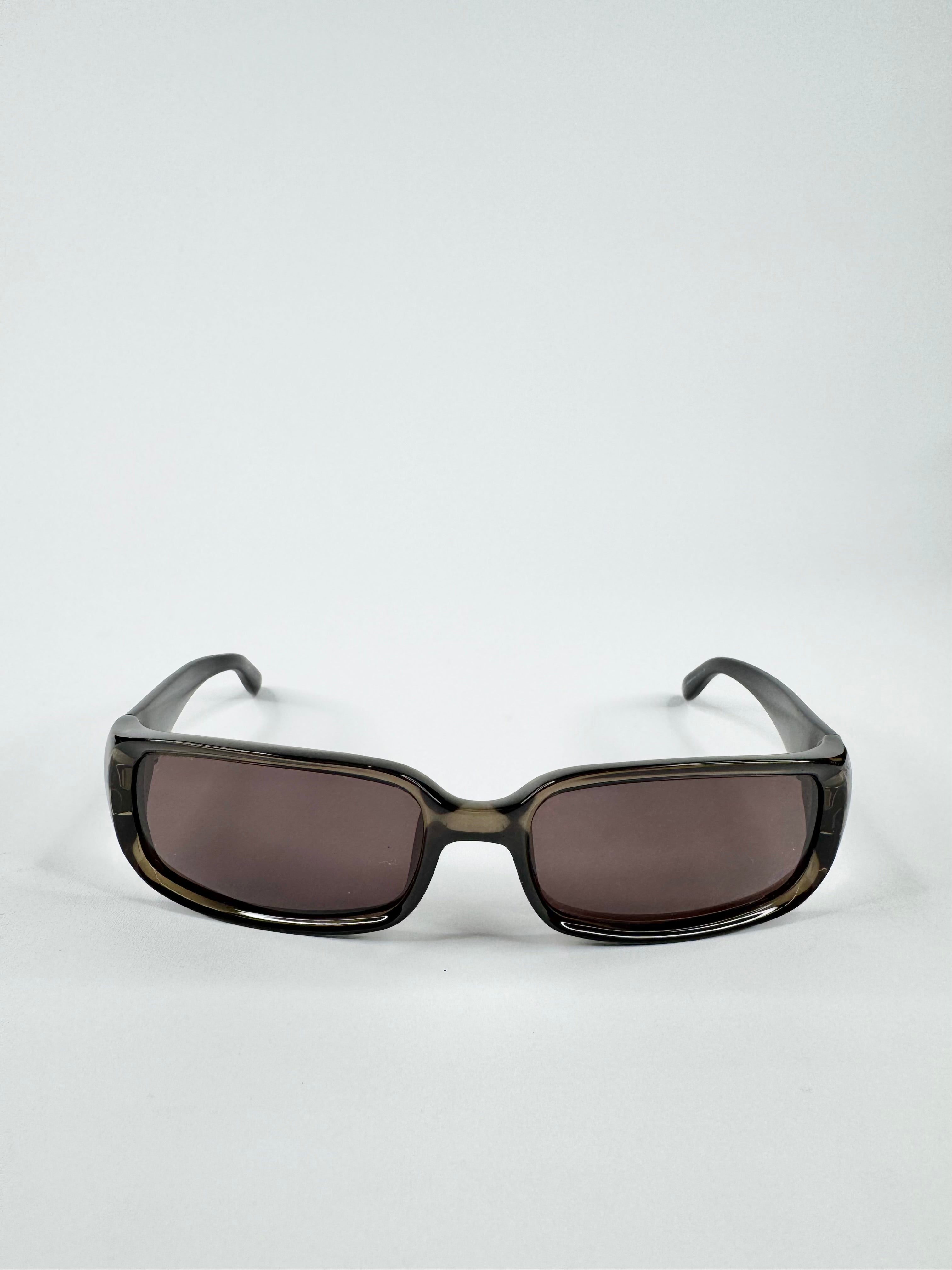 Vintage Gucci Rectangular Dark Olive Green Optical Sunglasses