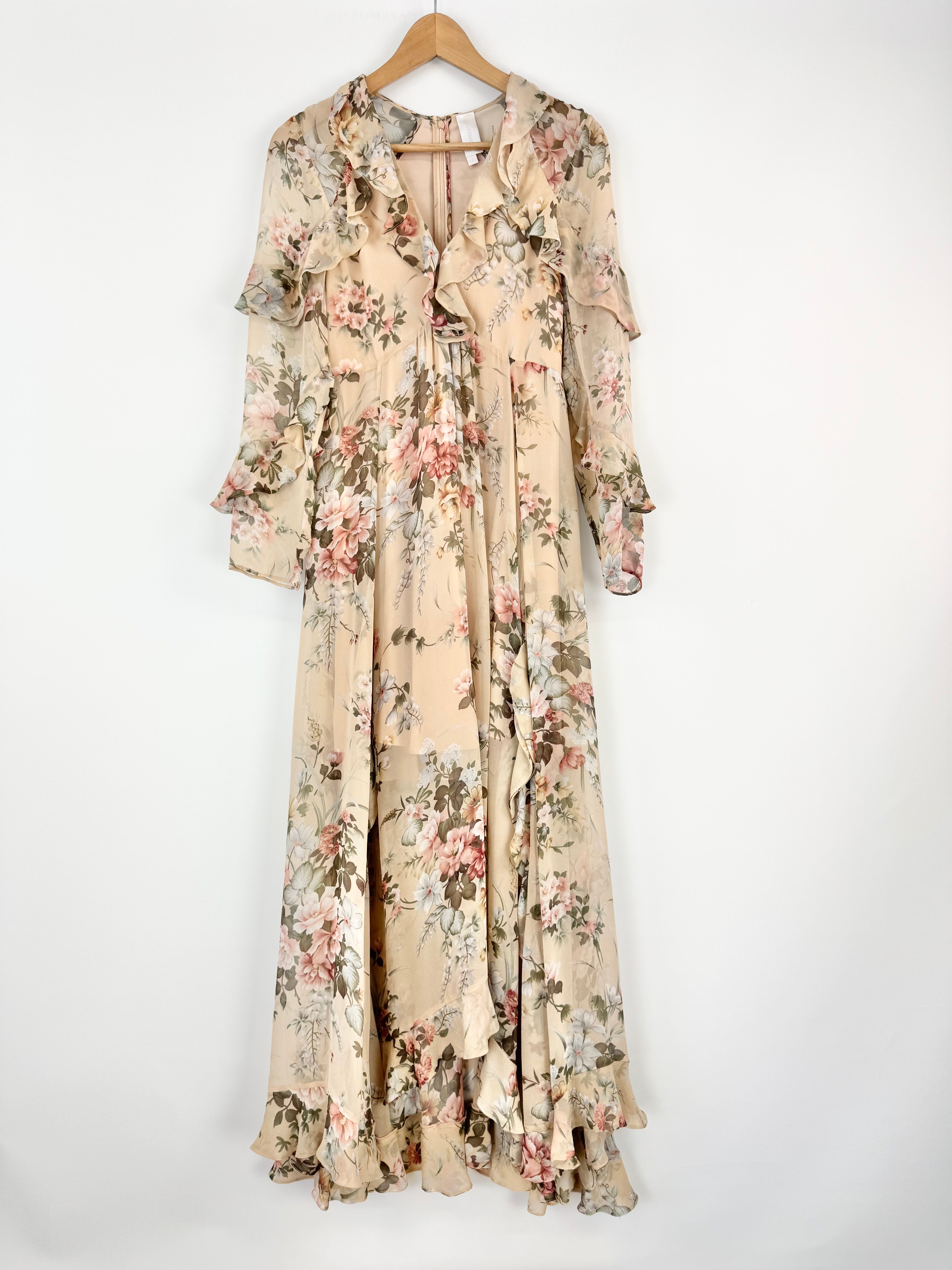 Zimmermann 'Aerial Flounce' Silk Maxi Dress - AU8