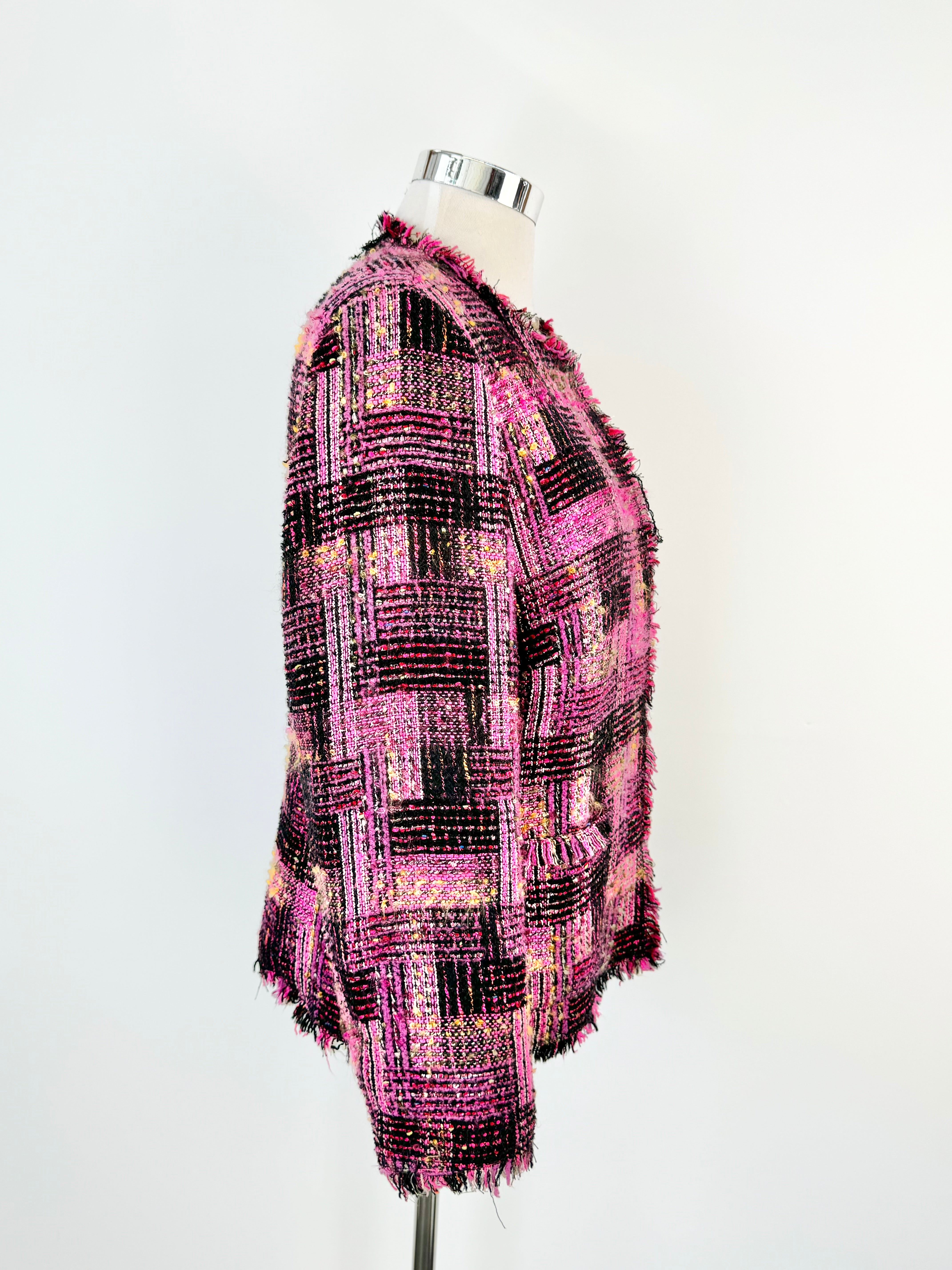 Basler Hot Pink Tweed Blazer - AU16/18