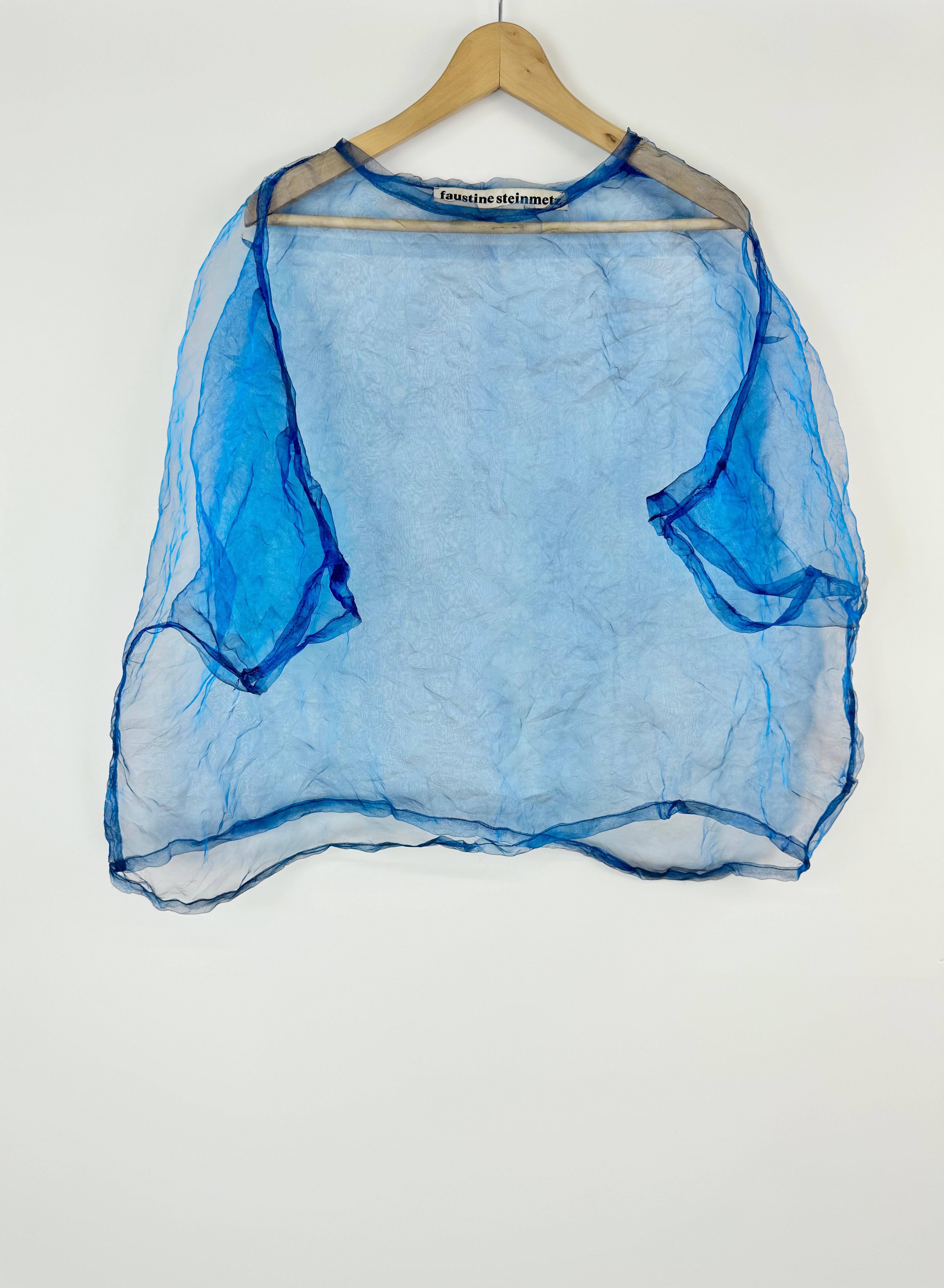 Faustine Steinmetz Cobalt Sheer Top - AU8/10