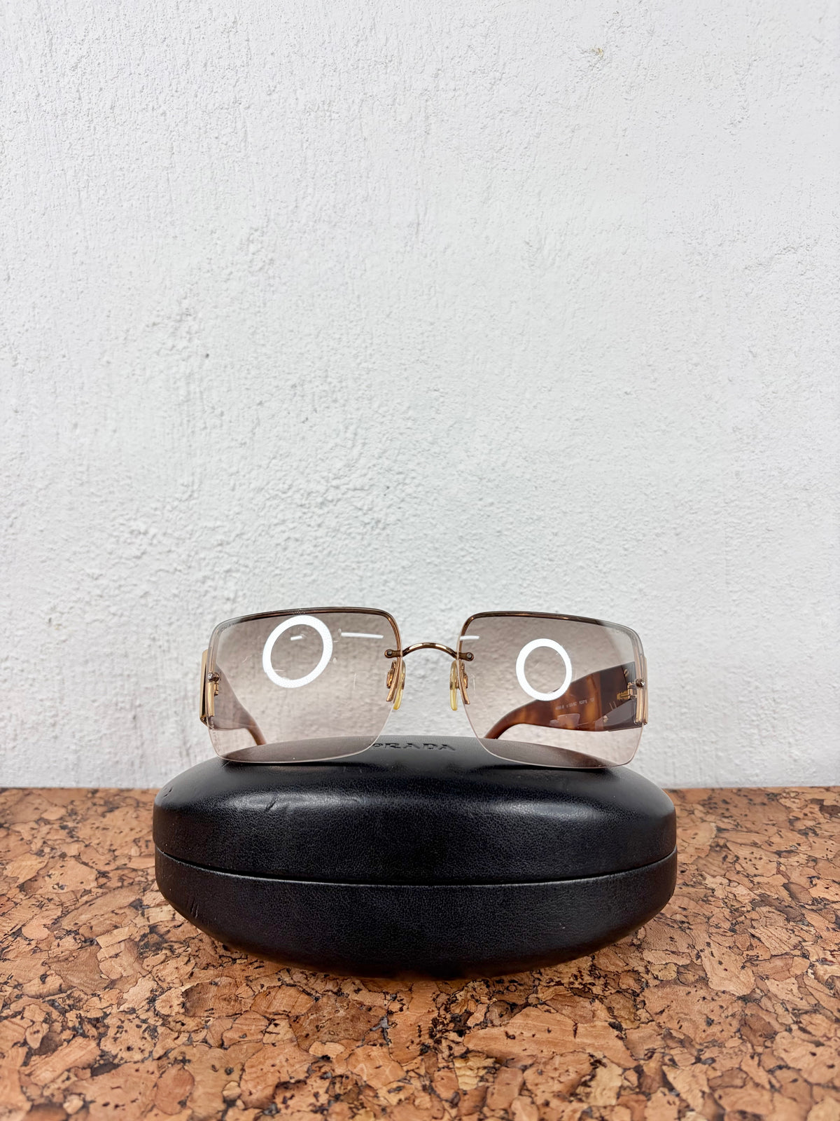 Chanel Frameless Tortoiseshell Resin & Swarovski Crystal 4095-B Sunglasses