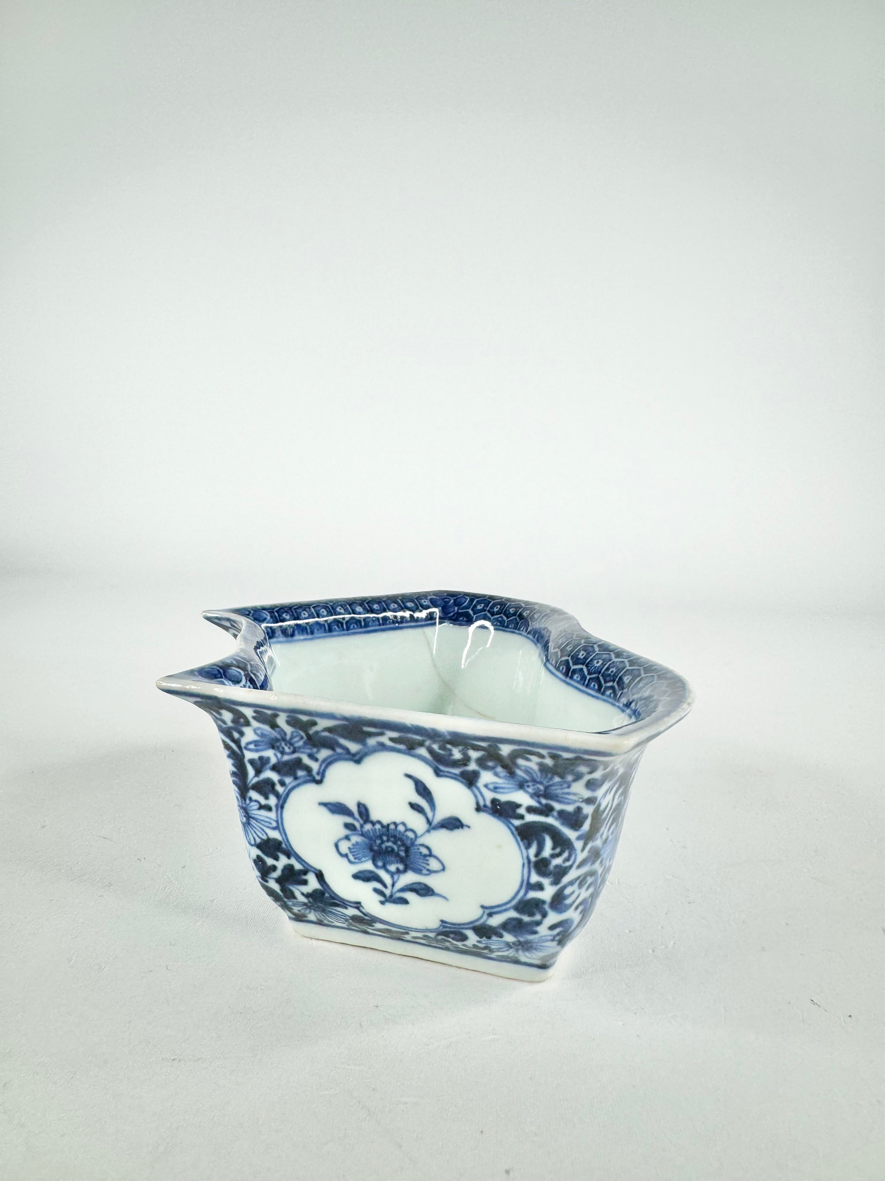 Antique Rectangular Shaped Cobalt Blue Dish