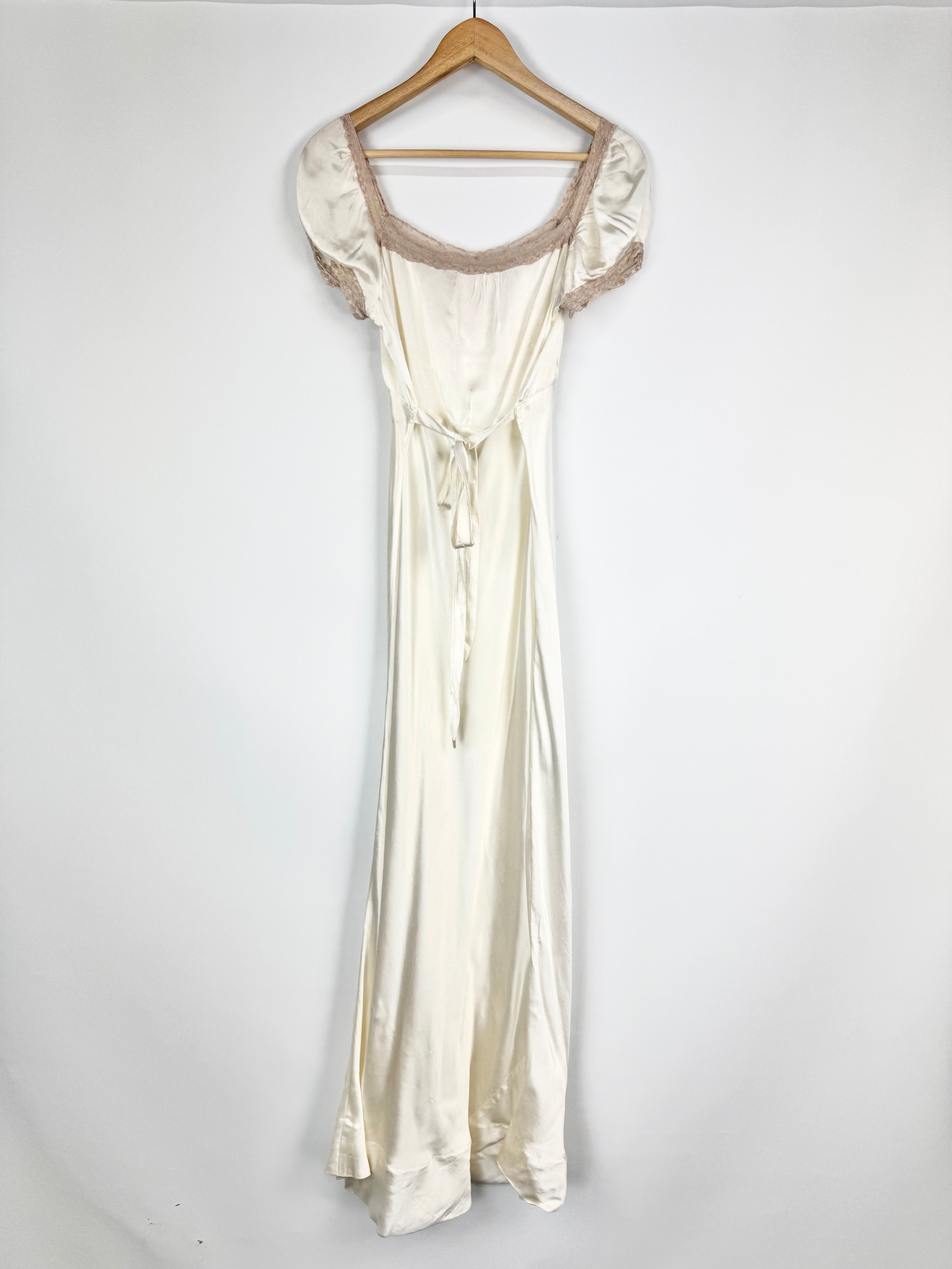 Vintage Hand-Made Old Hollywood Satin Slip Gown