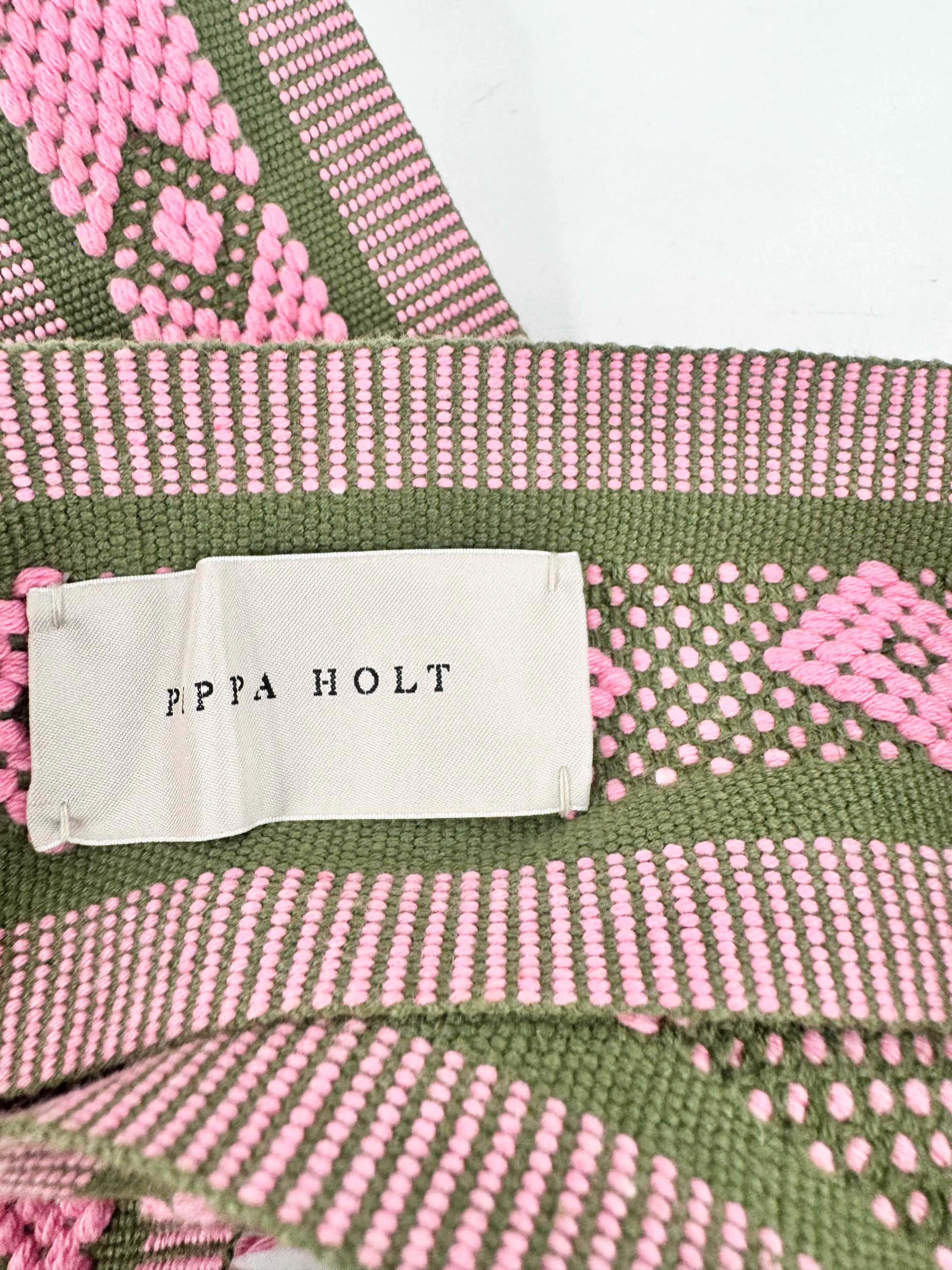 Pippa Holt Green & Pink Woven Belt