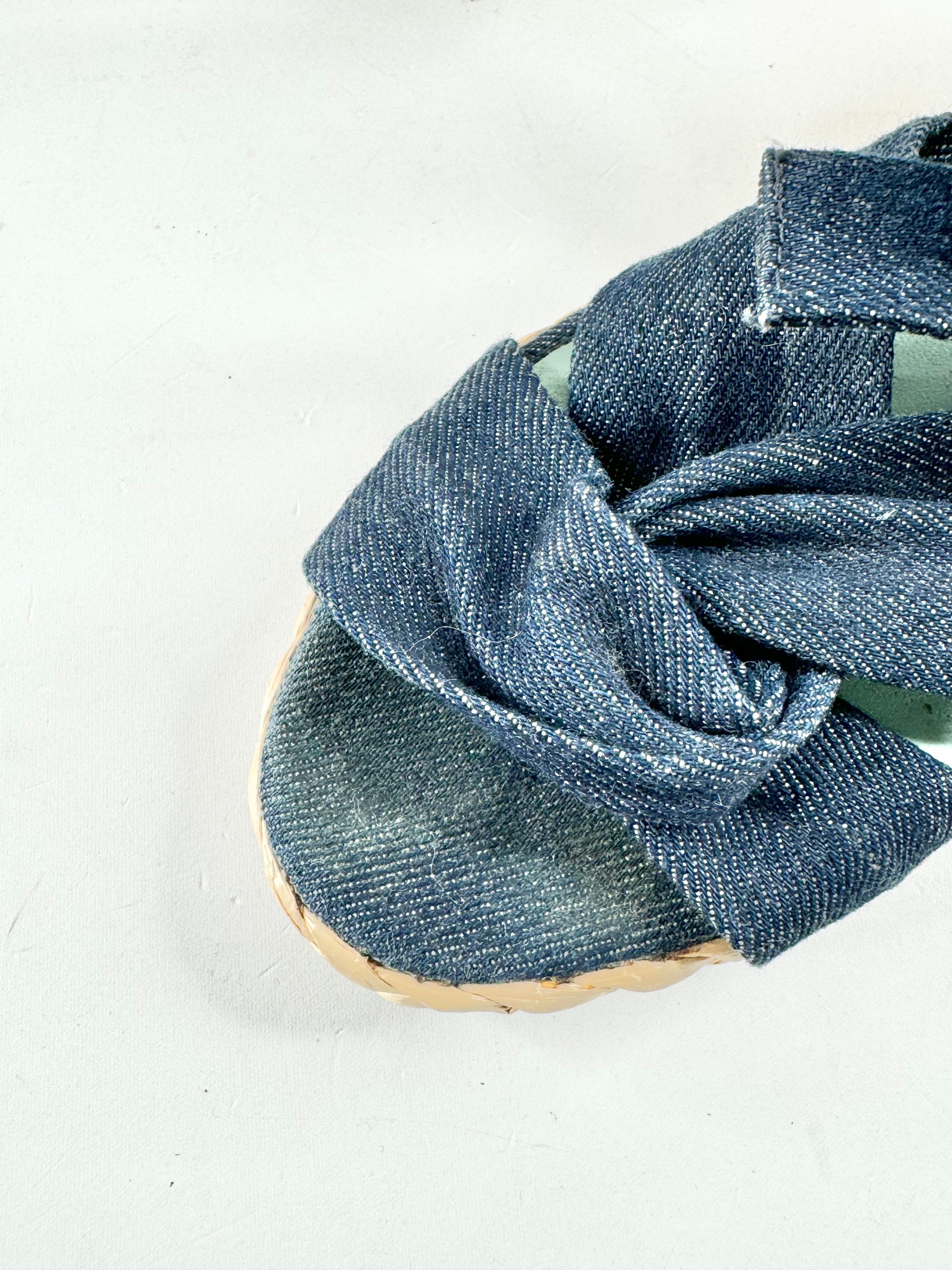 Sambag Denim Espadrille Wedges - EU38