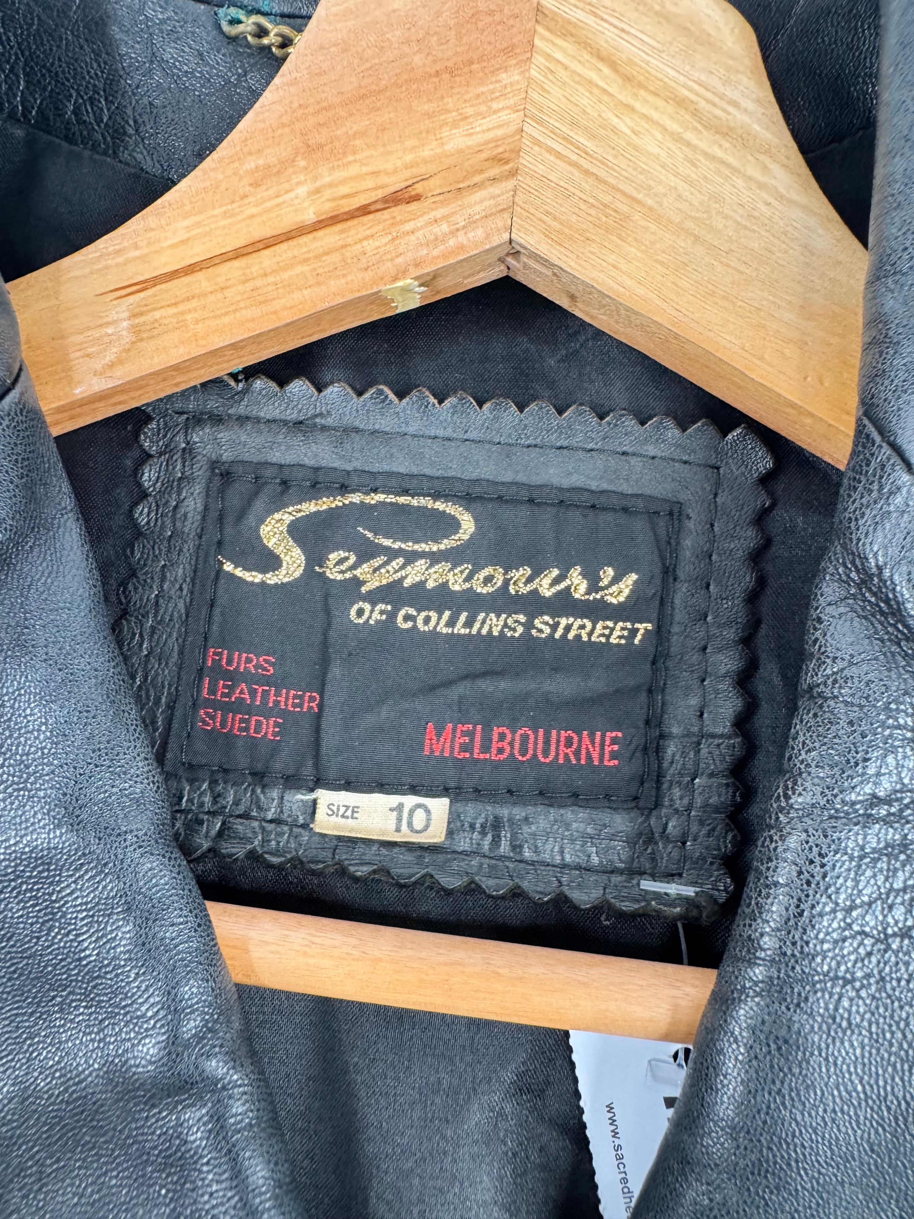 Vintage Seymours Leather Coat - AU8/10