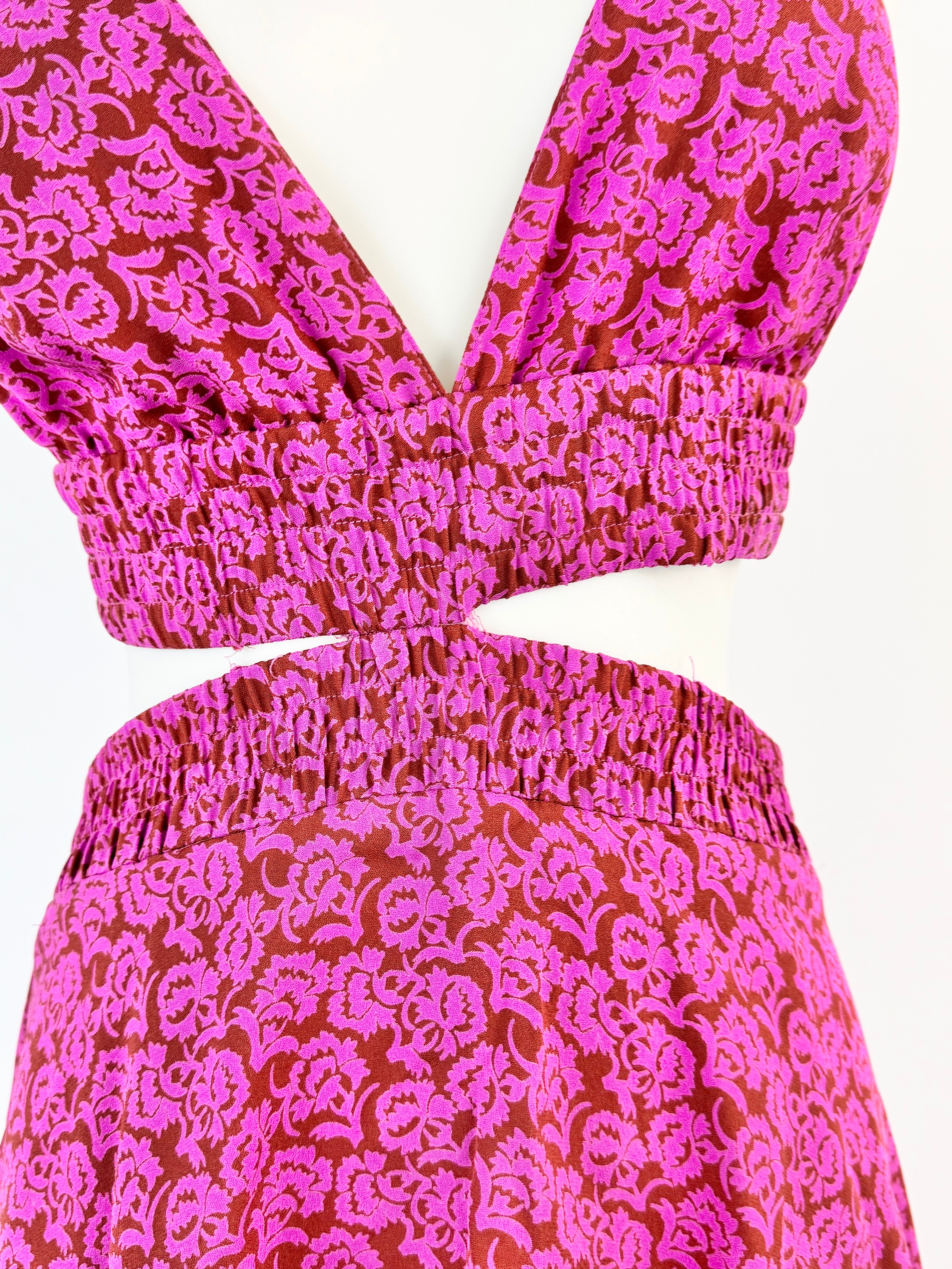 A.L.C. Titus Print Ruffle Maxi Dress NWT - AU8