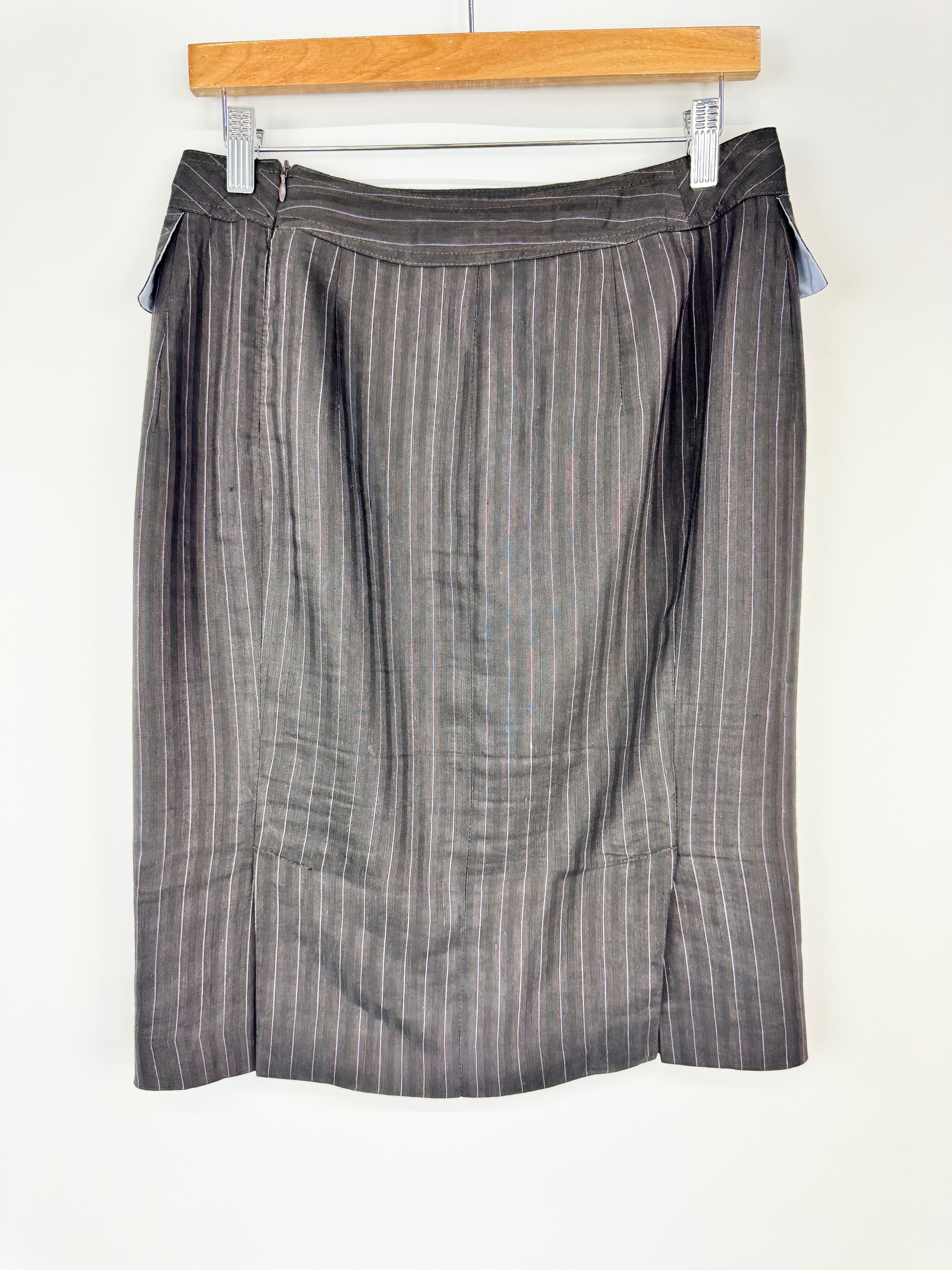 Ferre Black & Blue Pinstriped 3 Piece Suit - AU10