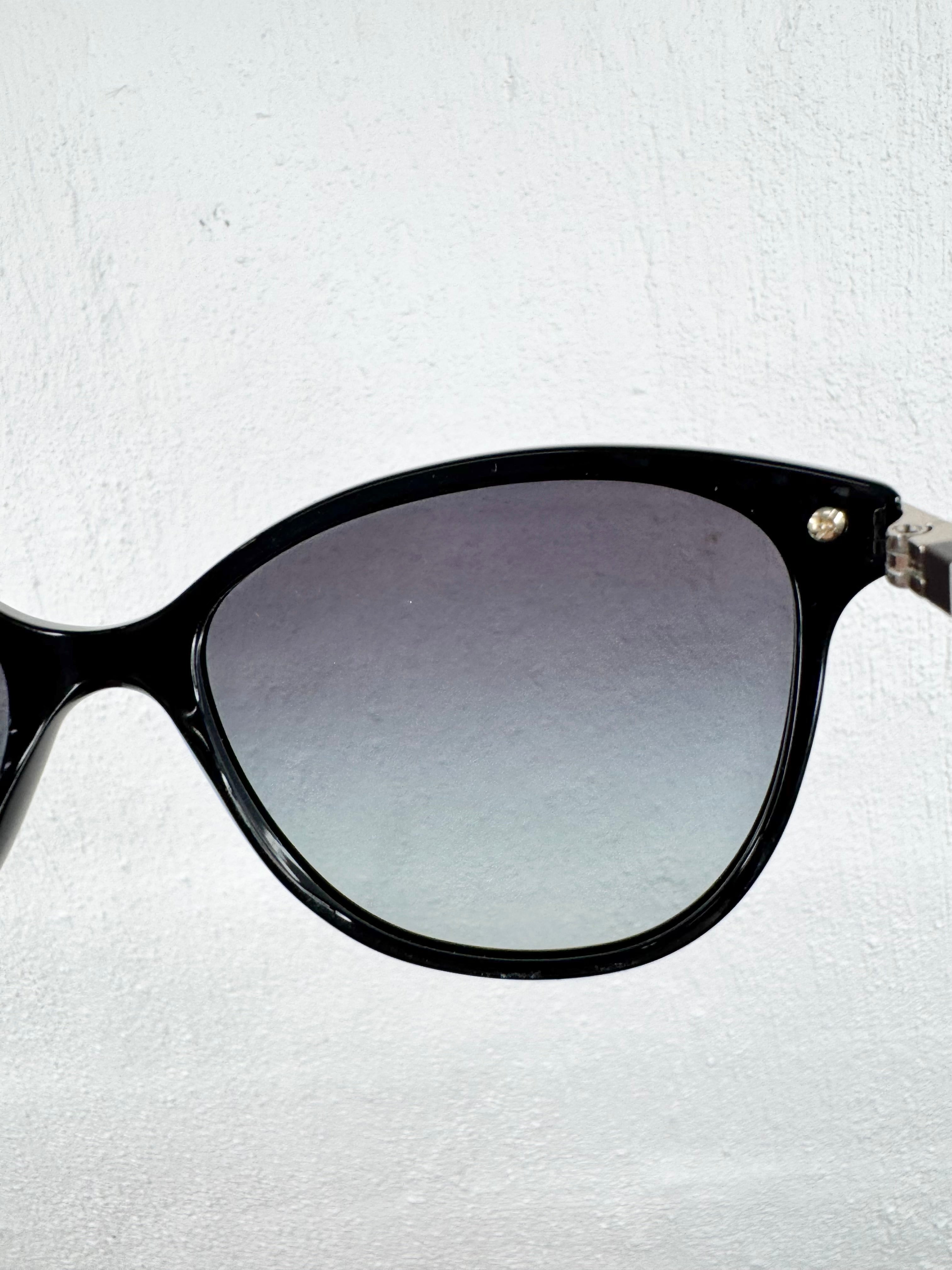 Burberry Cat Eye Nova Check Black Sunglasses