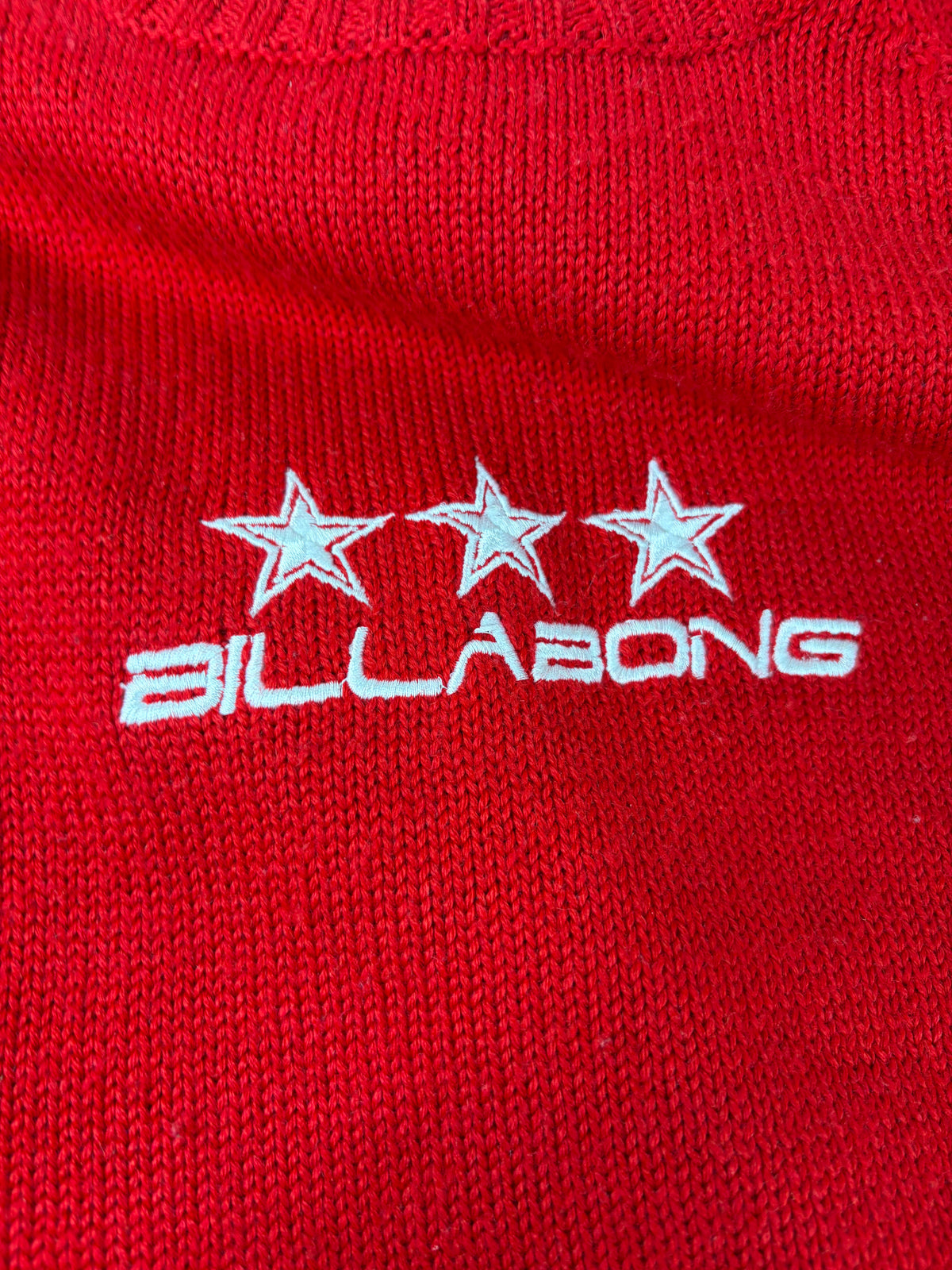 Y2K Billabong Red and White Star Knit - AU12