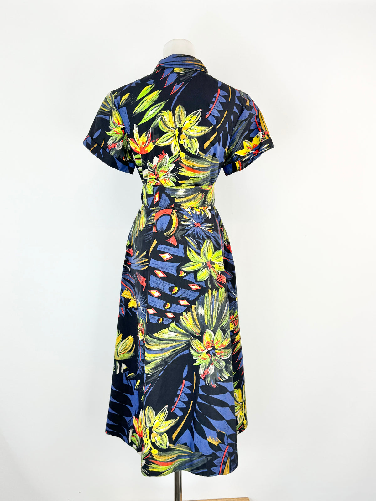 Toast Blue Short Sleeve Poplin Dress - AU8