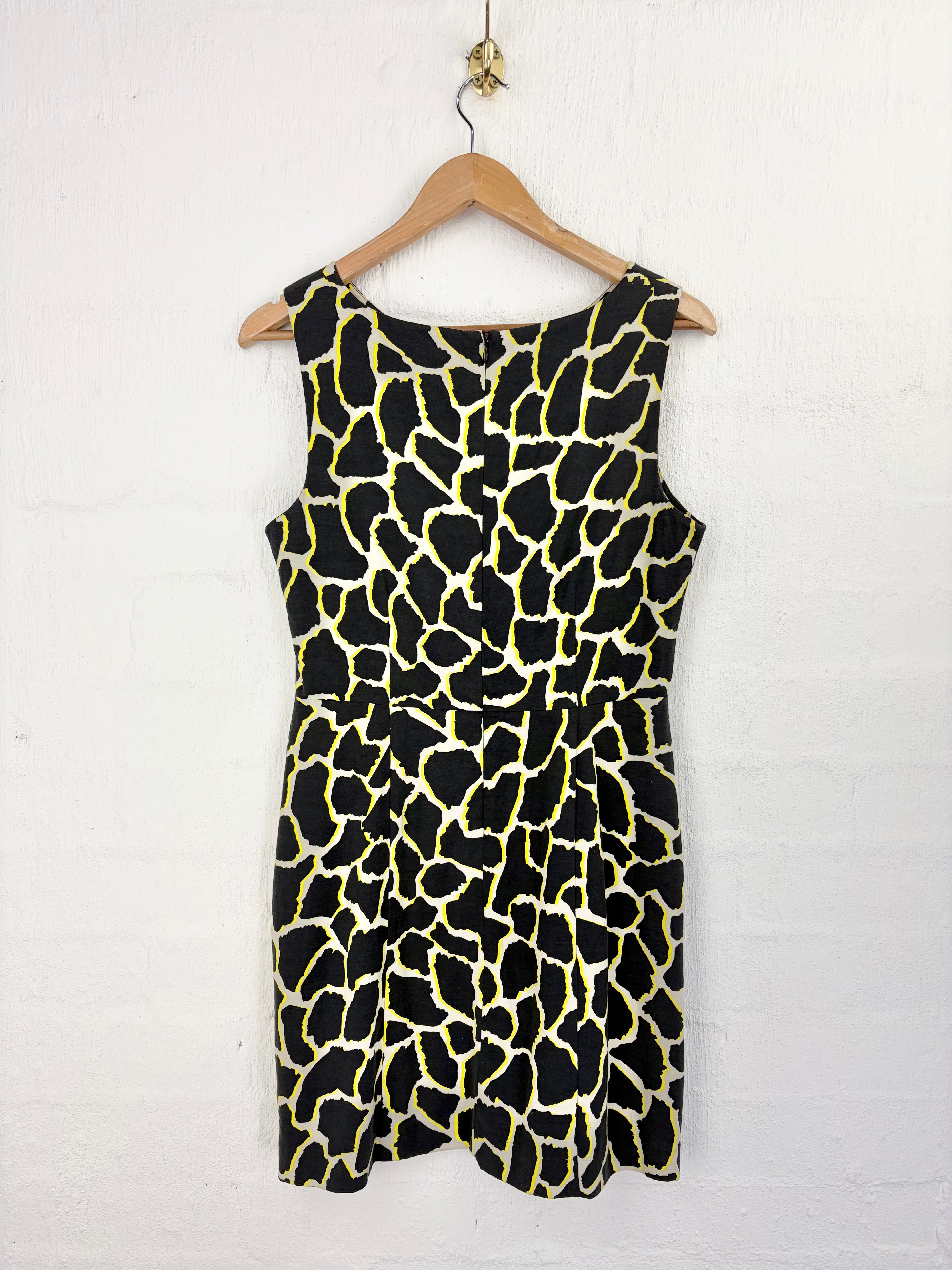 Gorman Black & Yellow Abstract Pattern Sheath Dress - AU10
