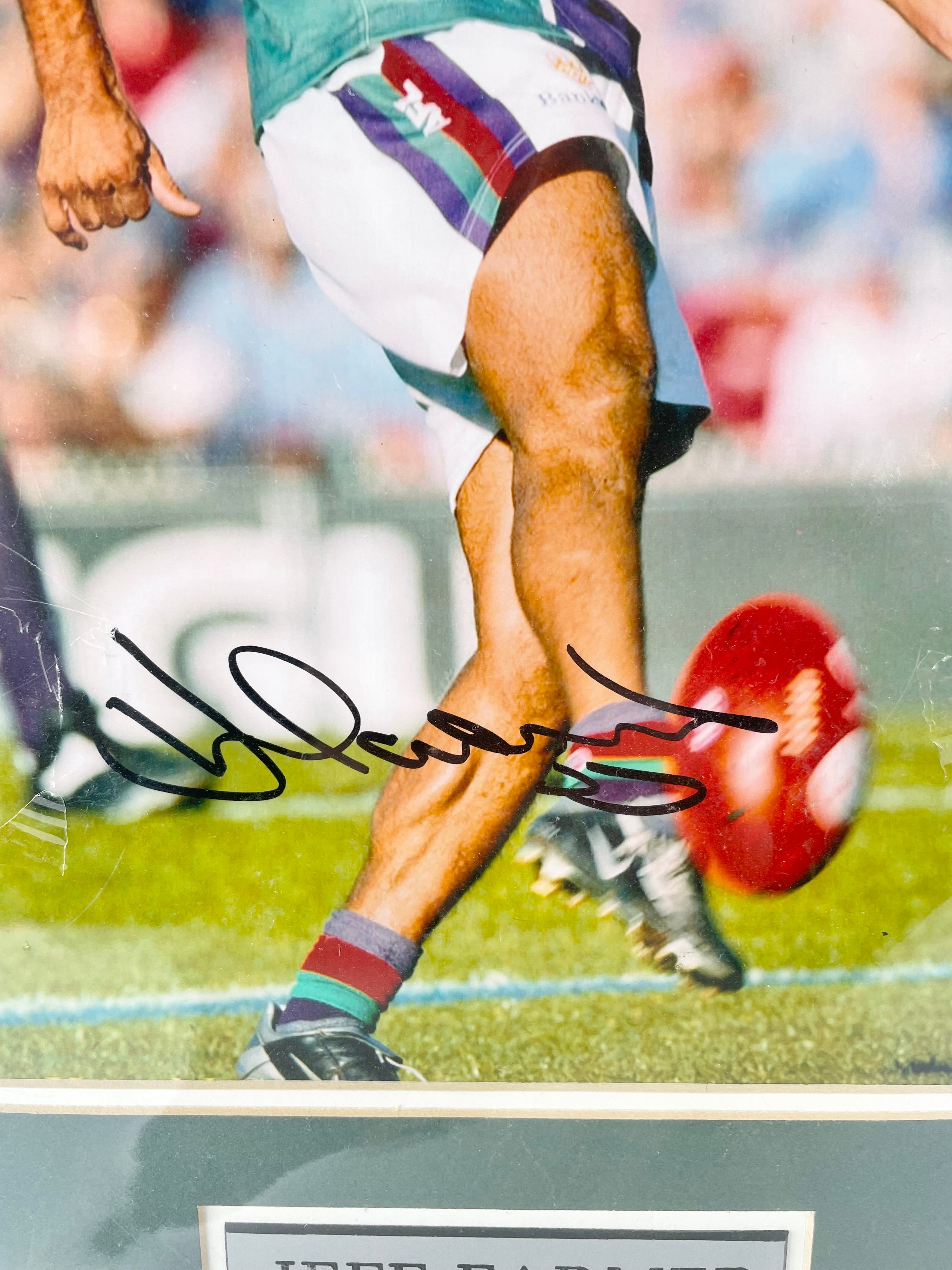Signed Fremantle Dockers Jeff Farmer Print in Frame