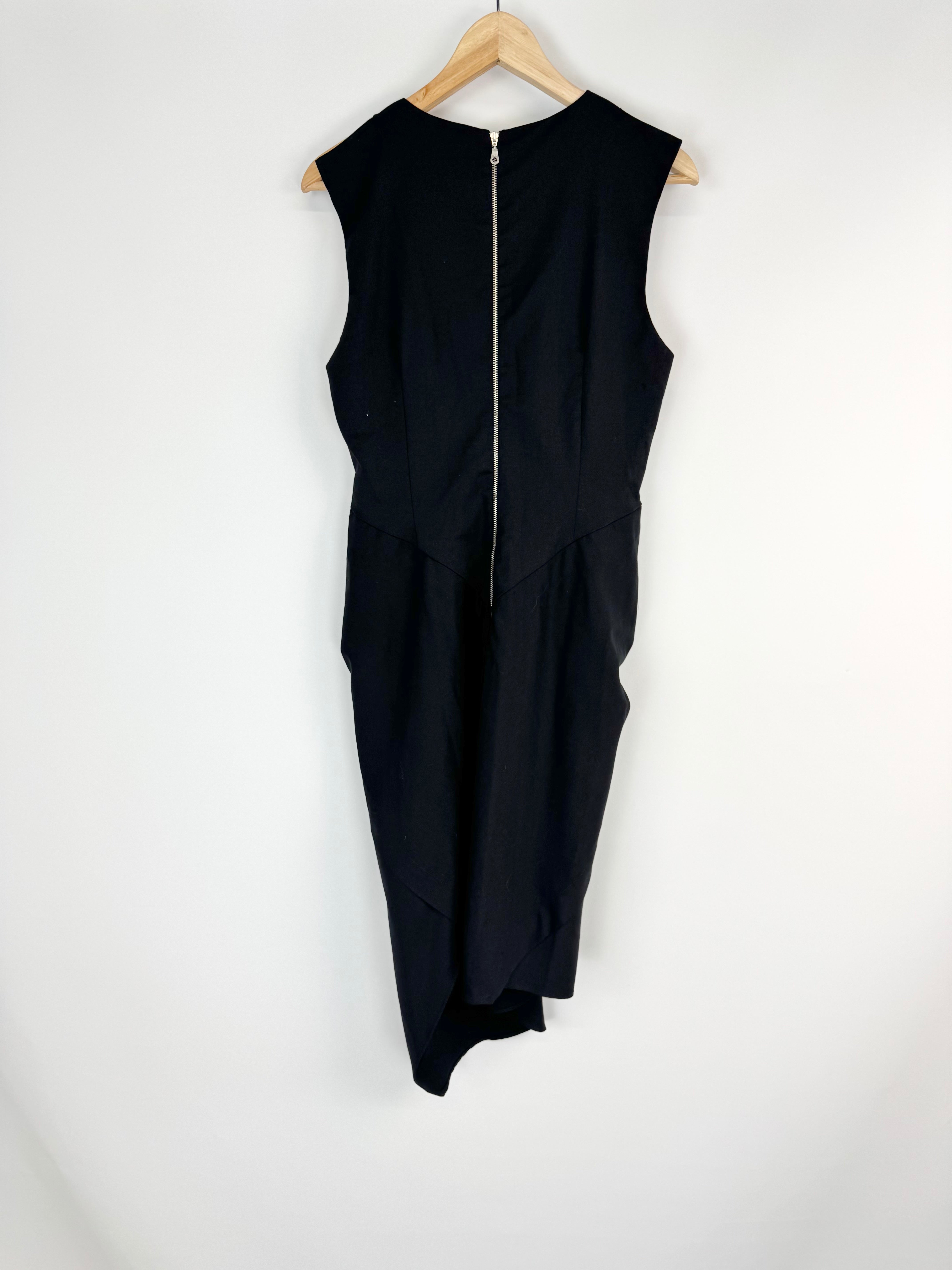 Kitx Black Wool Blend Knotted Midi Dress - AU12