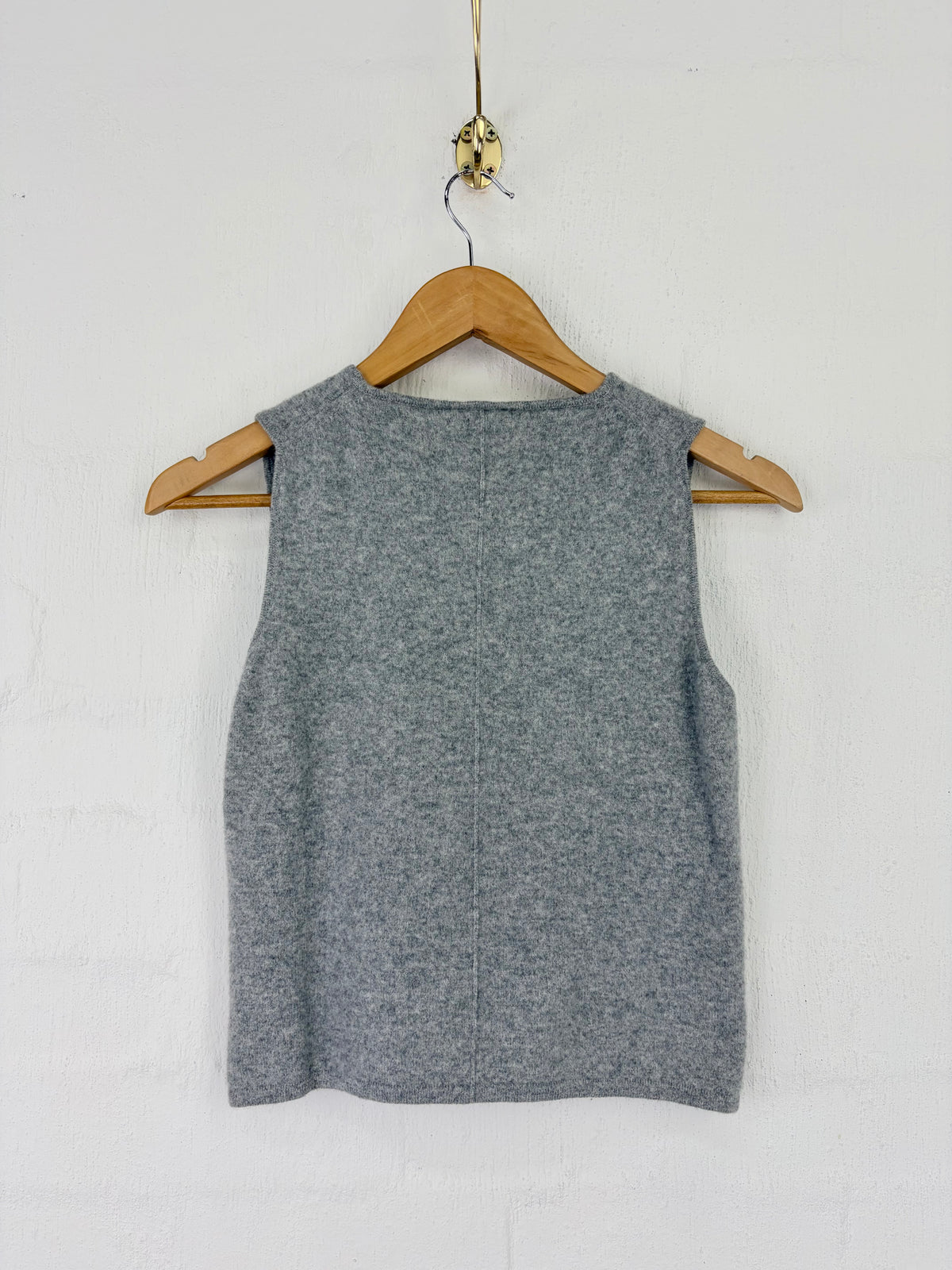 Gran Sasso Pale Grey Cashmere Vest - AU8/10