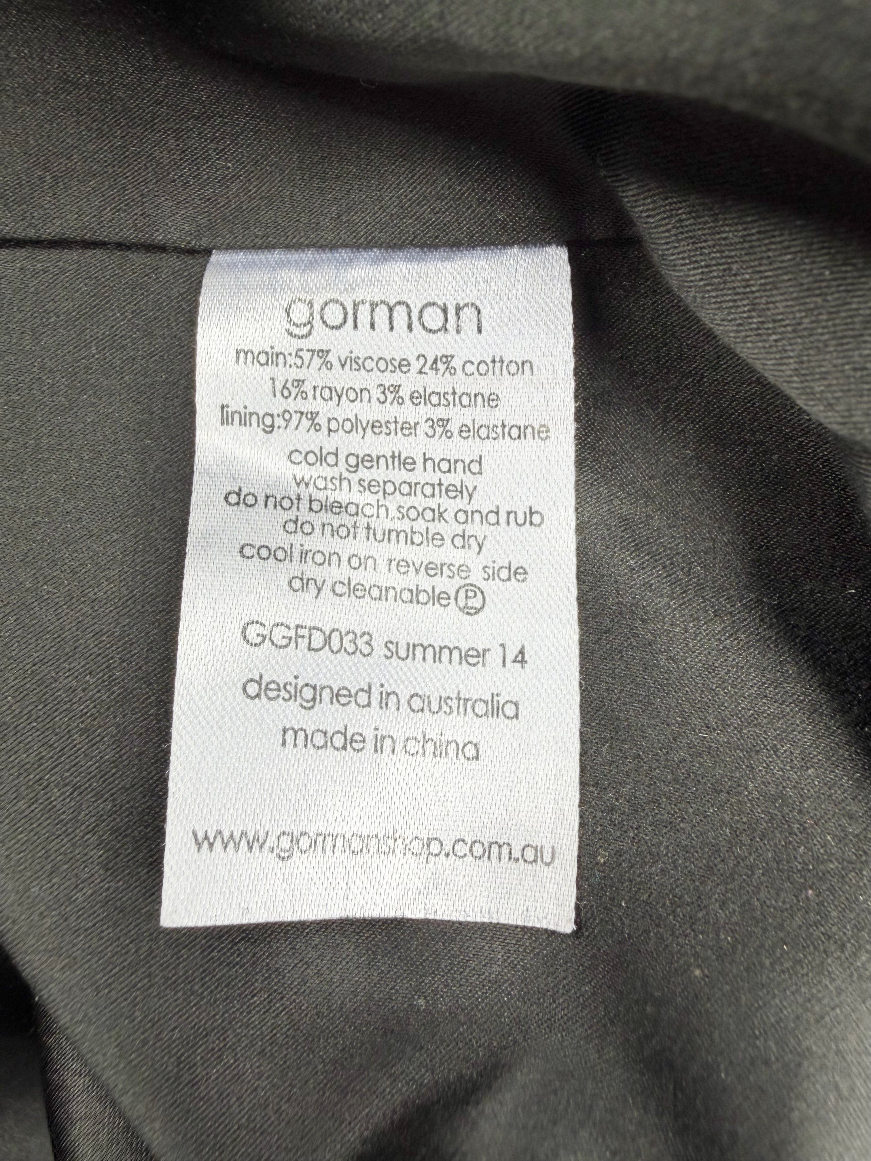 Gorman Black & Yellow Abstract Pattern Sheath Dress - AU10