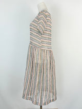 YMC London Multicolour Striped 'Perhacs' Sheer Dress - AU8