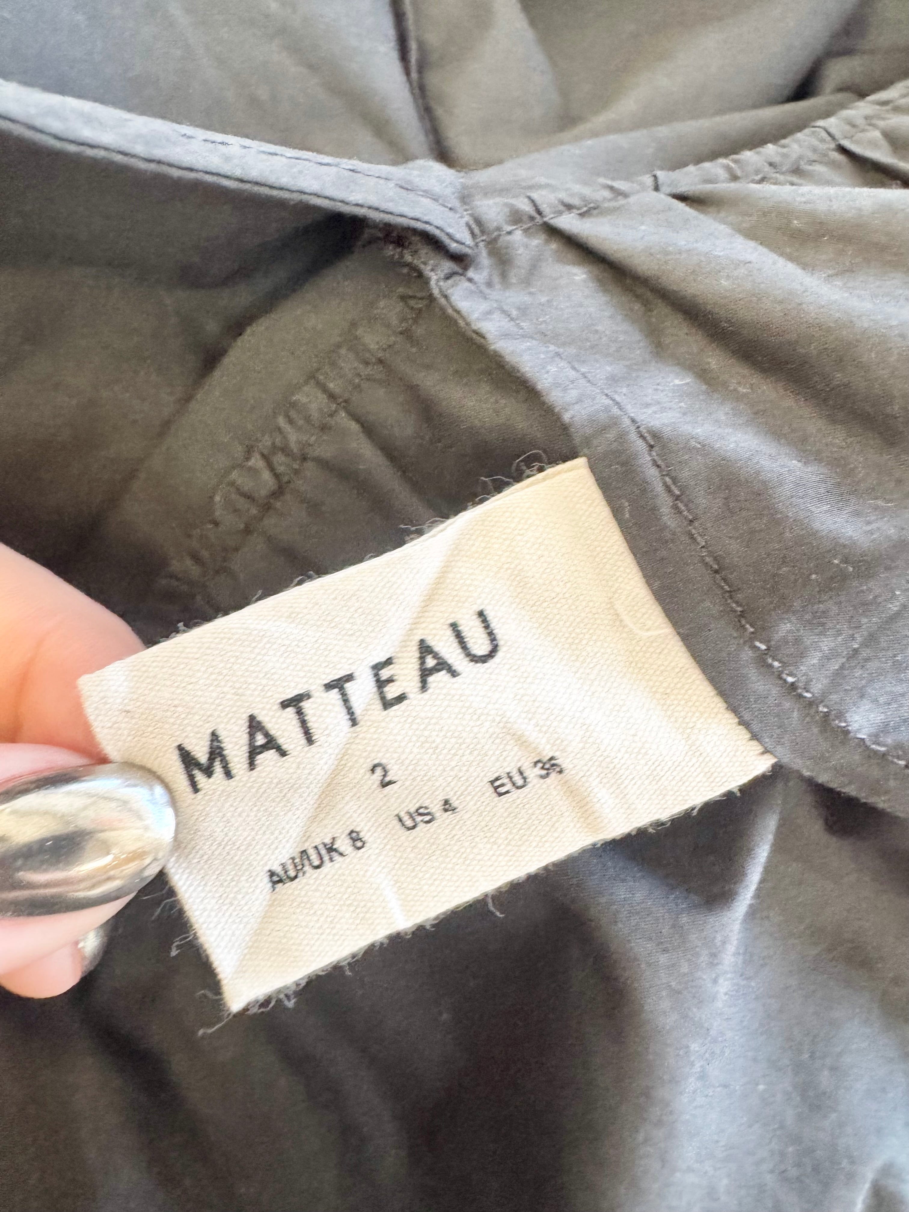 Matteau Black Tiered Cotton Maxi Dress - AU8