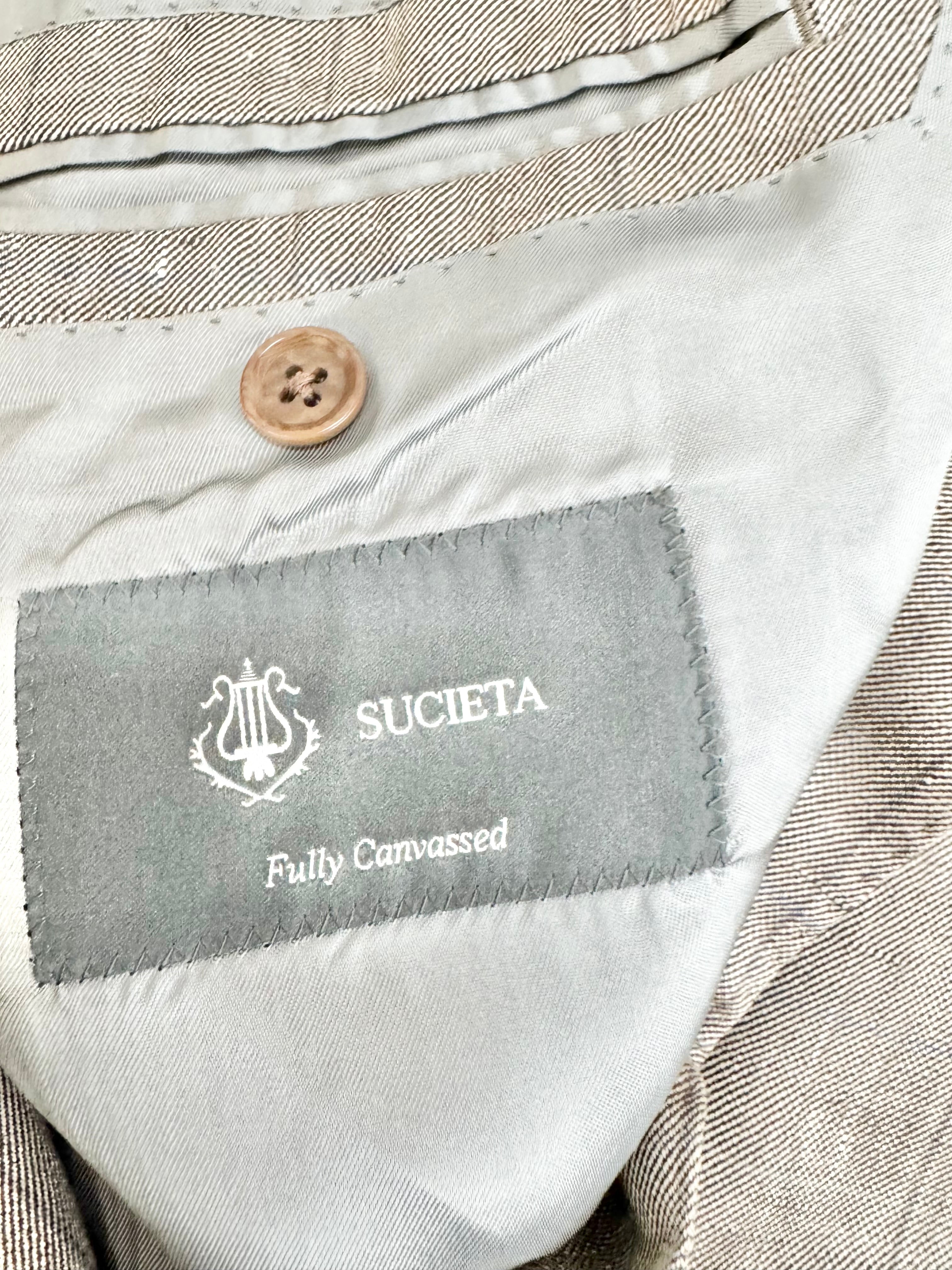 Lanificio F. LLi Cerruti Taupe Cashmere Blend Suit Jacket - 54R