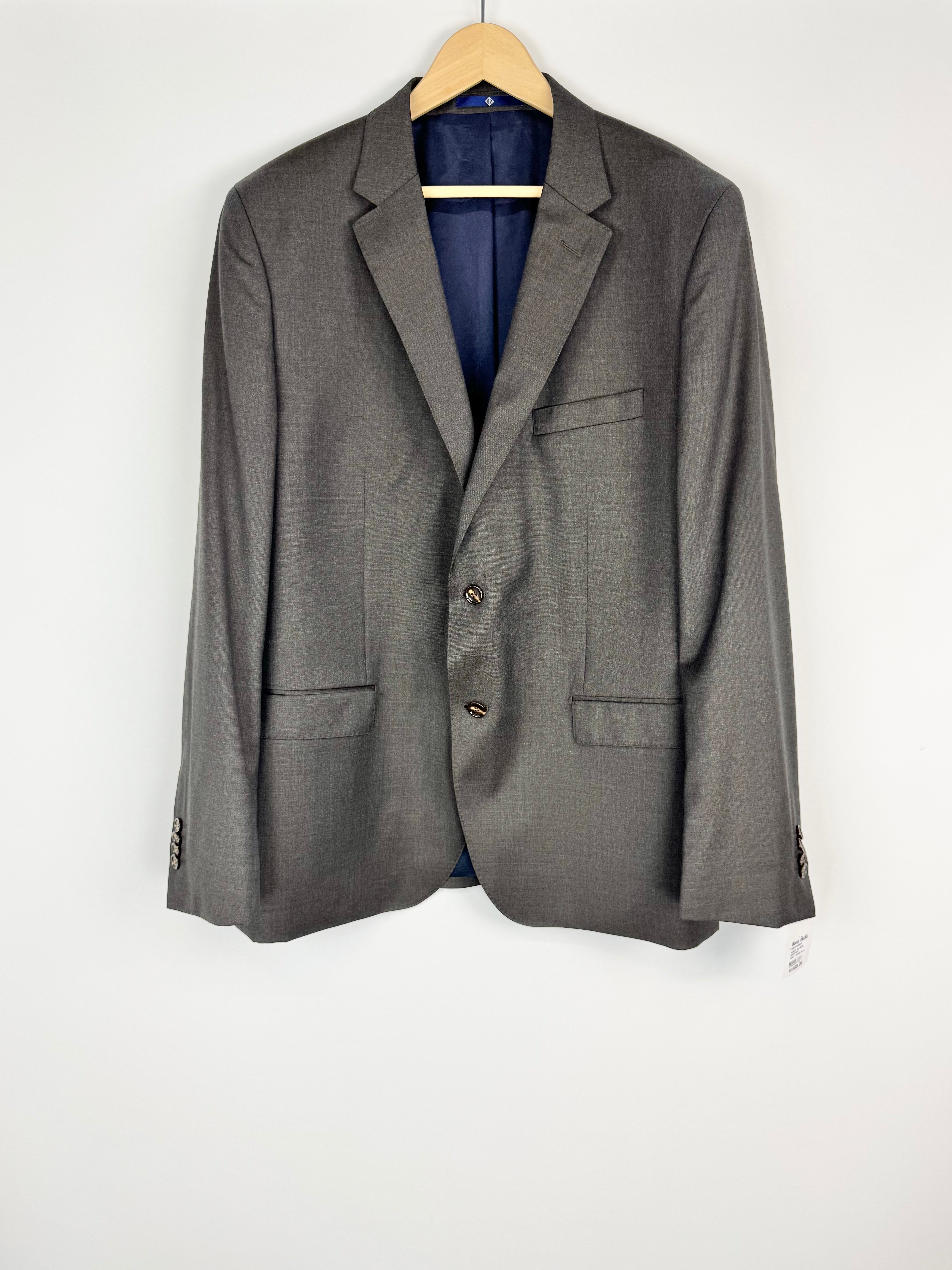 Henry Bucks Grey Super 130s Wool 2 Piece Suit NWT - 60/52